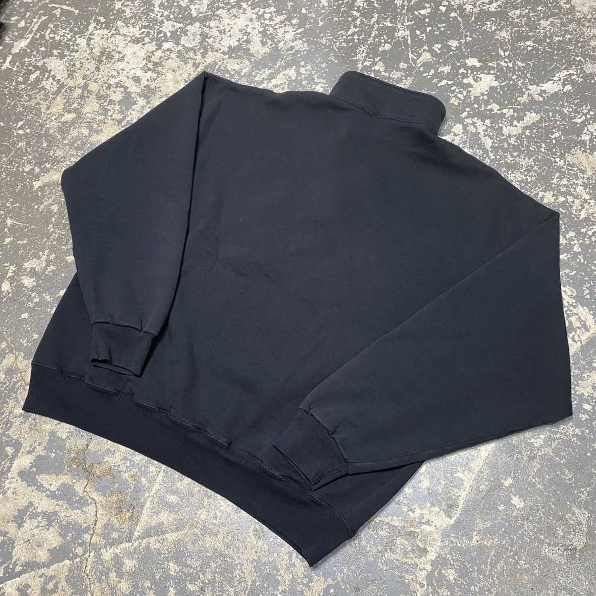 Russell Athletic × Vintage Vintage Russell Athletic Black Blank Boxy 1/4 zip Crewneck Size US XXL / EU 58 / 5 - 10 Thumbnail