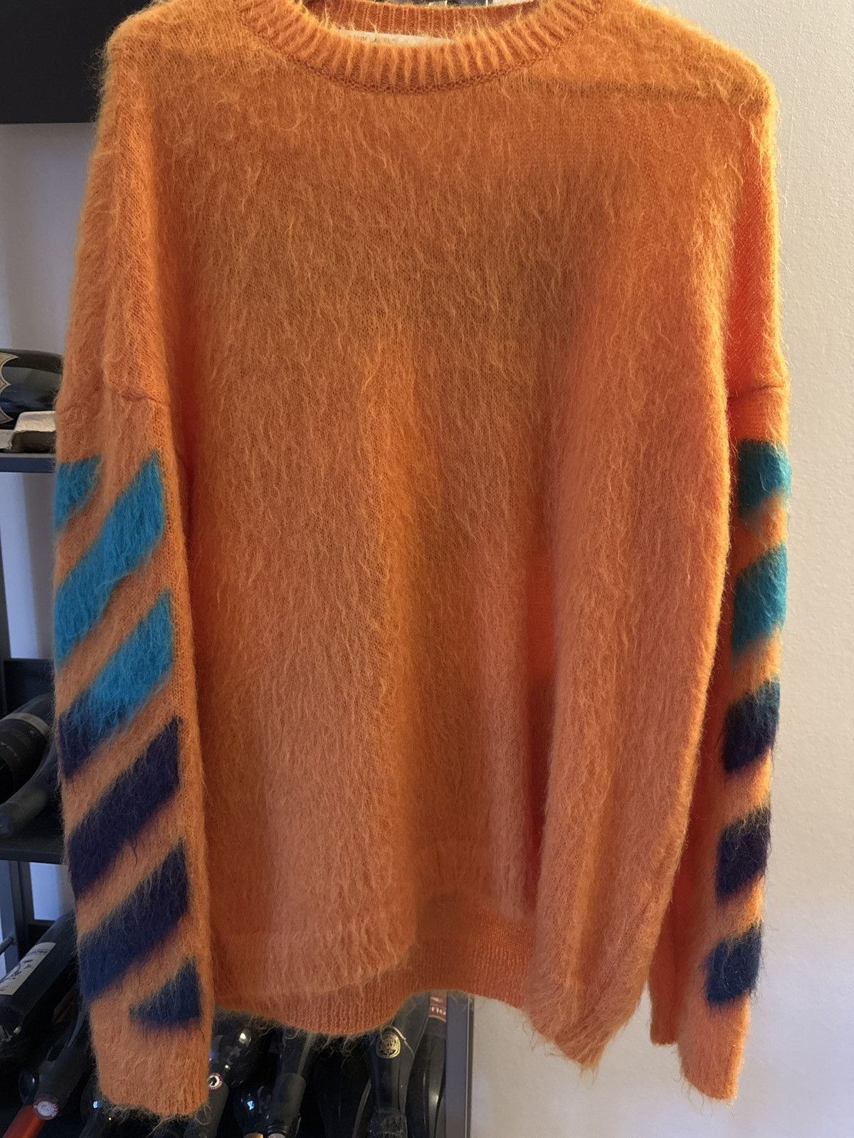 Off-White Off-White LogoJacquard Mohair-Blend Sweater Size US M / EU 48-50 / 2 - 1 Thumbnail
