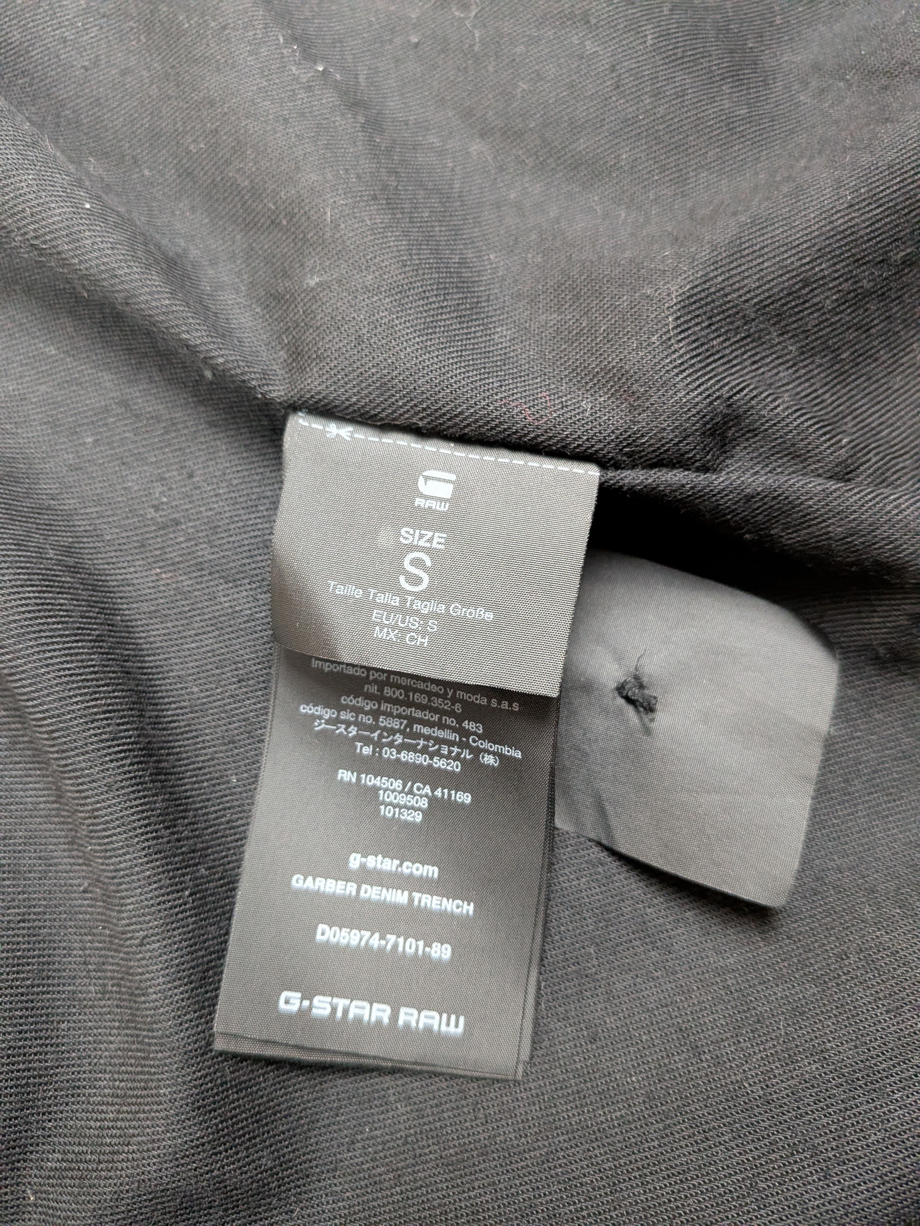 G-Star G-Star Raw Garber Coated Denim Trench Coat Black S M Size US S / EU 44-46 / 1 - 15 Thumbnail