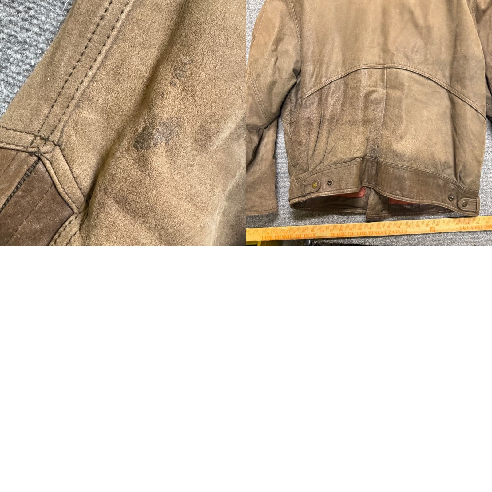 Vintage VTG Leather Jacket Men's L Brown Genuine Leather Heavy Overcoat Jacket Brown Mens L Leather VTG Size US L / EU 52-54 / 3 - 9 Thumbnail