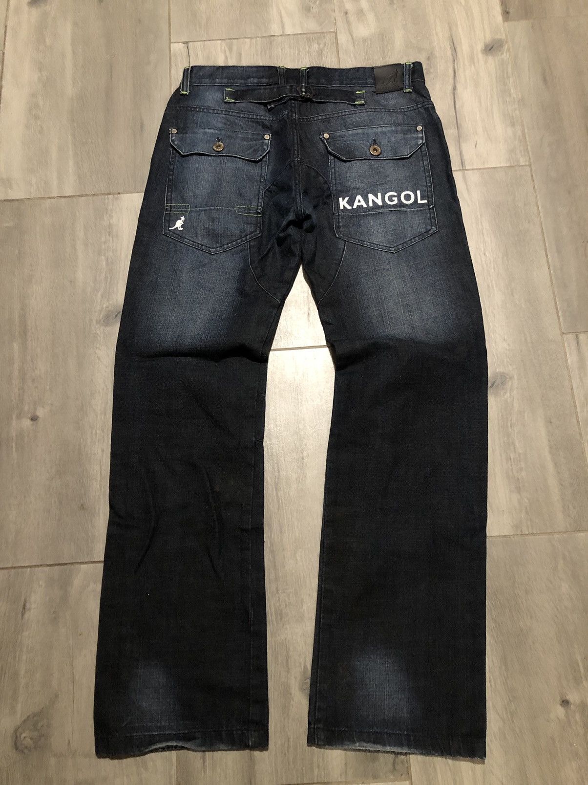 Kangol × Vintage Vintage Rare 90s Kangol Jeans Streetwear Y2K Drill Size US 34 / EU 50 - 1 Thumbnail