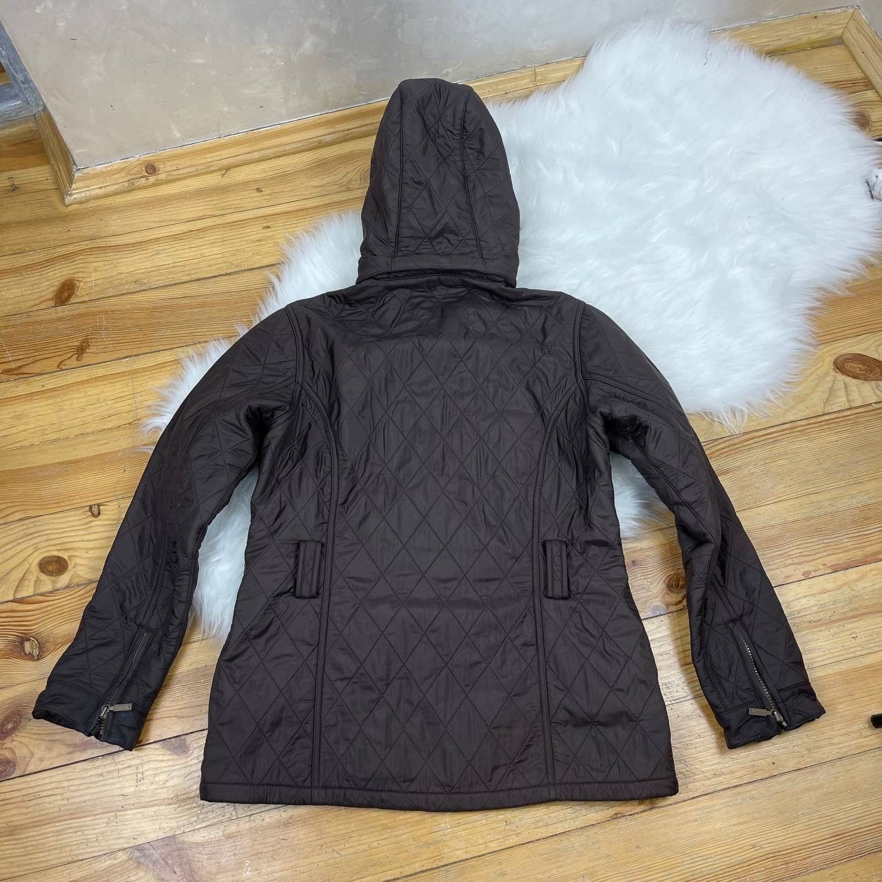 Barbour Barbour Grace Polarquilt Quilted Hooded Jacket Brown Women’s Size M / US 6-8 / IT 42-44 - 9 Thumbnail