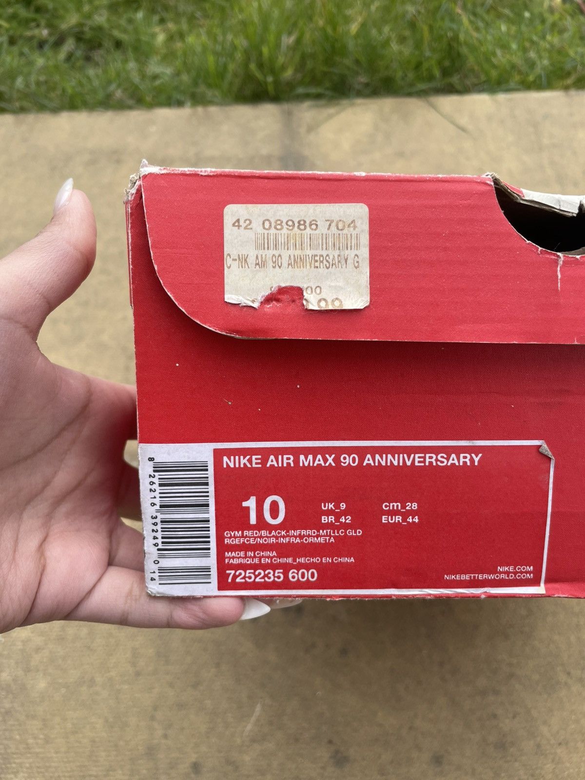Nike × Vintage Nike air max 90 25th anniversary red Velvet limited ed uk 9 Size US 9 / EU 42 - 3 Thumbnail