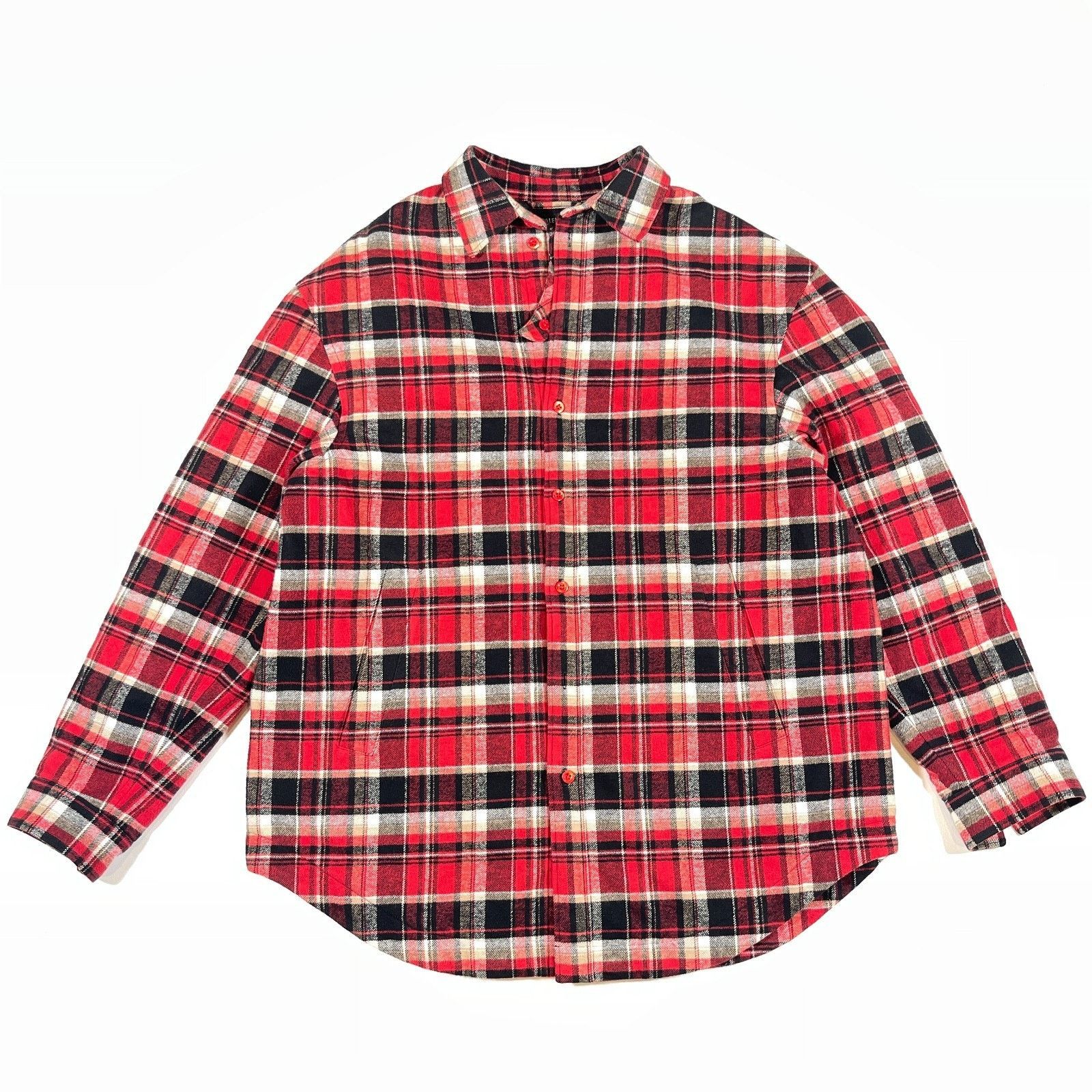 Balenciaga Balenciaga Bleached Flannel Check Shirt Jacket with