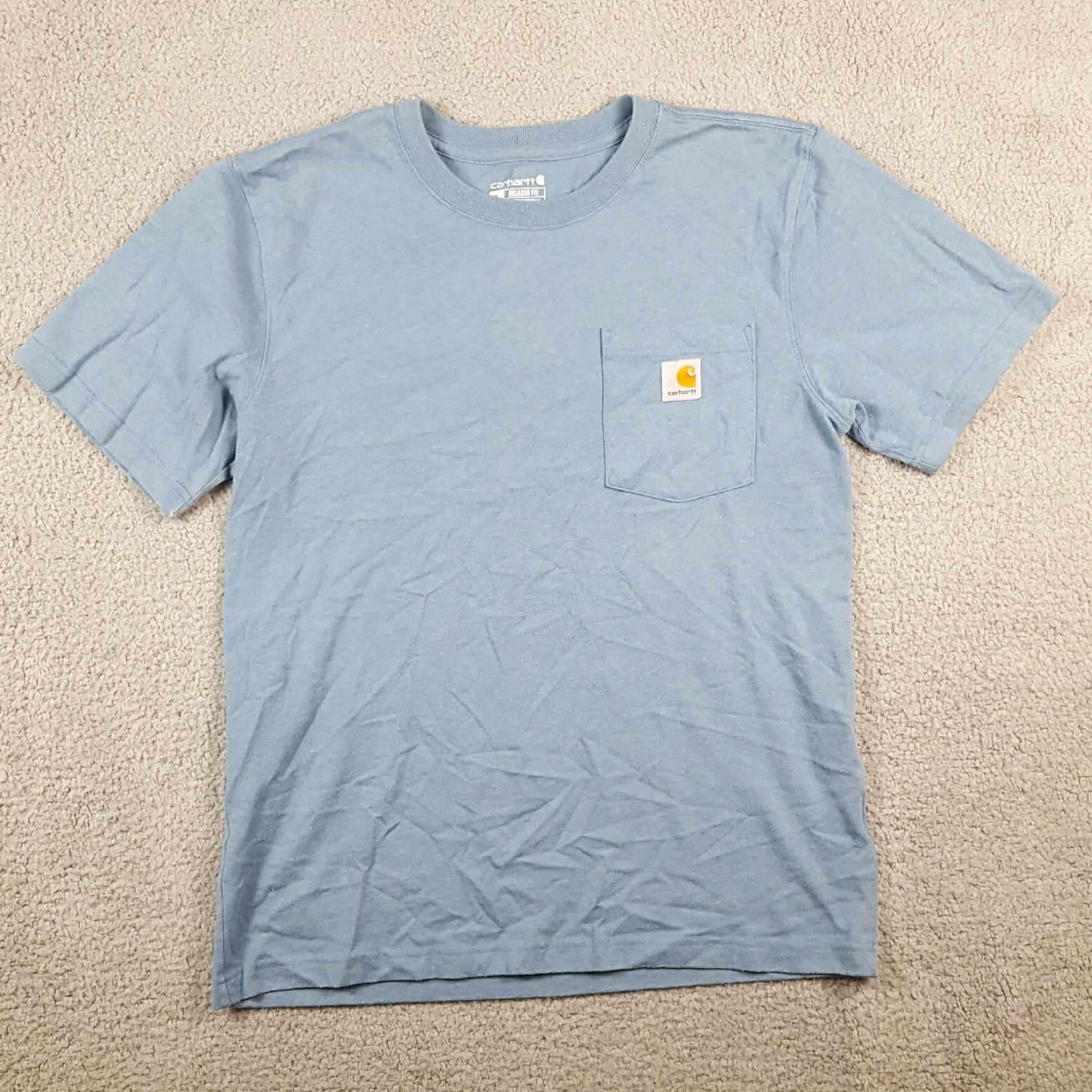 Carhartt VINTAGE Carhartt Blue Pocket Tee Shirt Men's Medium Relaxed Fit Outdoor Workwear 90s Retro Size US M / EU 48-50 / 2 - 2 Thumbnail