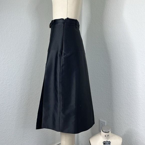 Gucci Gucci Gucci Duchesse Silk Side Slit A Line Skirt with Logo B Size 28" / US 6 / IT 42 - 8 Thumbnail