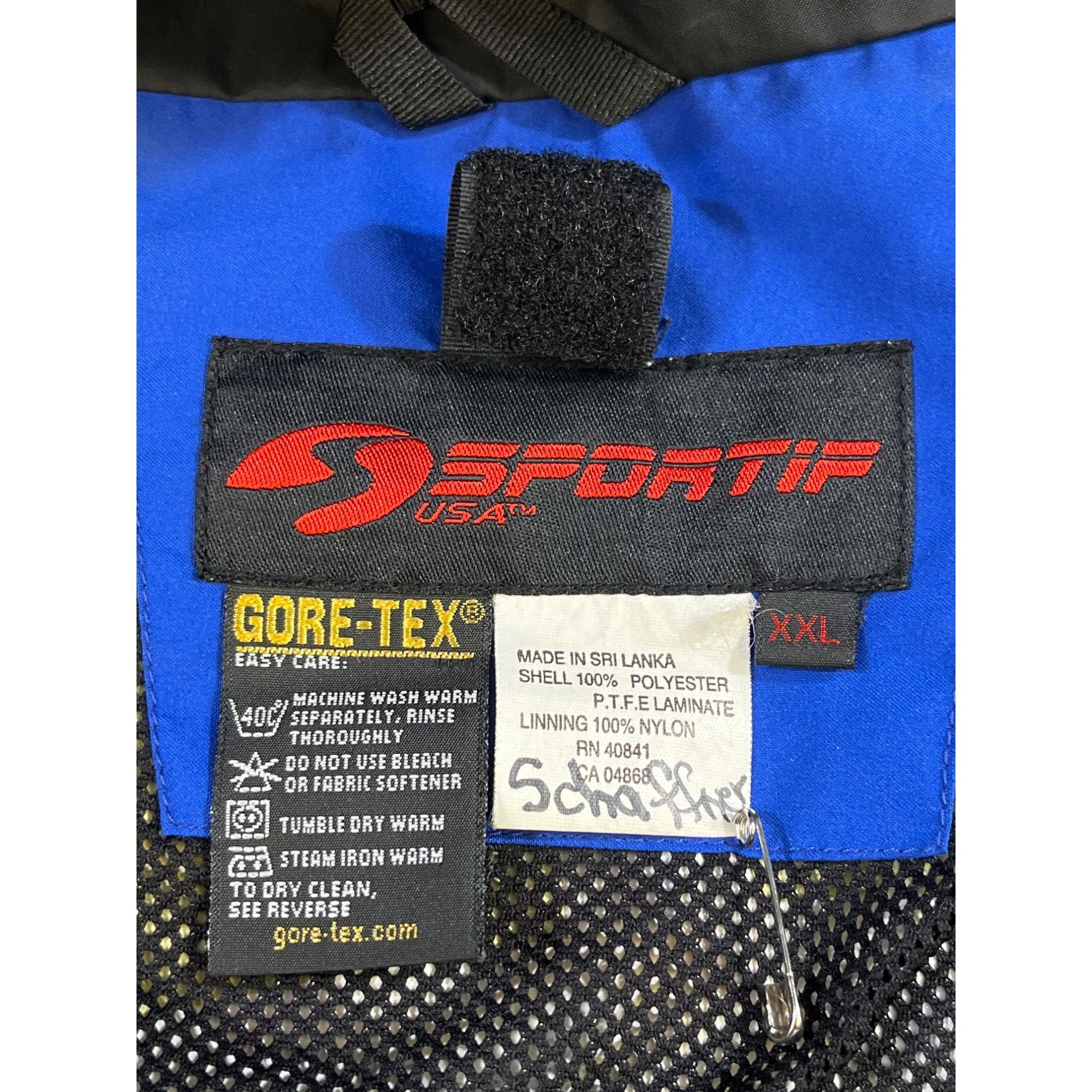 Sportif Sportif Gore Tex Mens Blue Windbreaker Jacket Size XXL SKU 6 Size US XXL / EU 58 / 5 - 5 Thumbnail