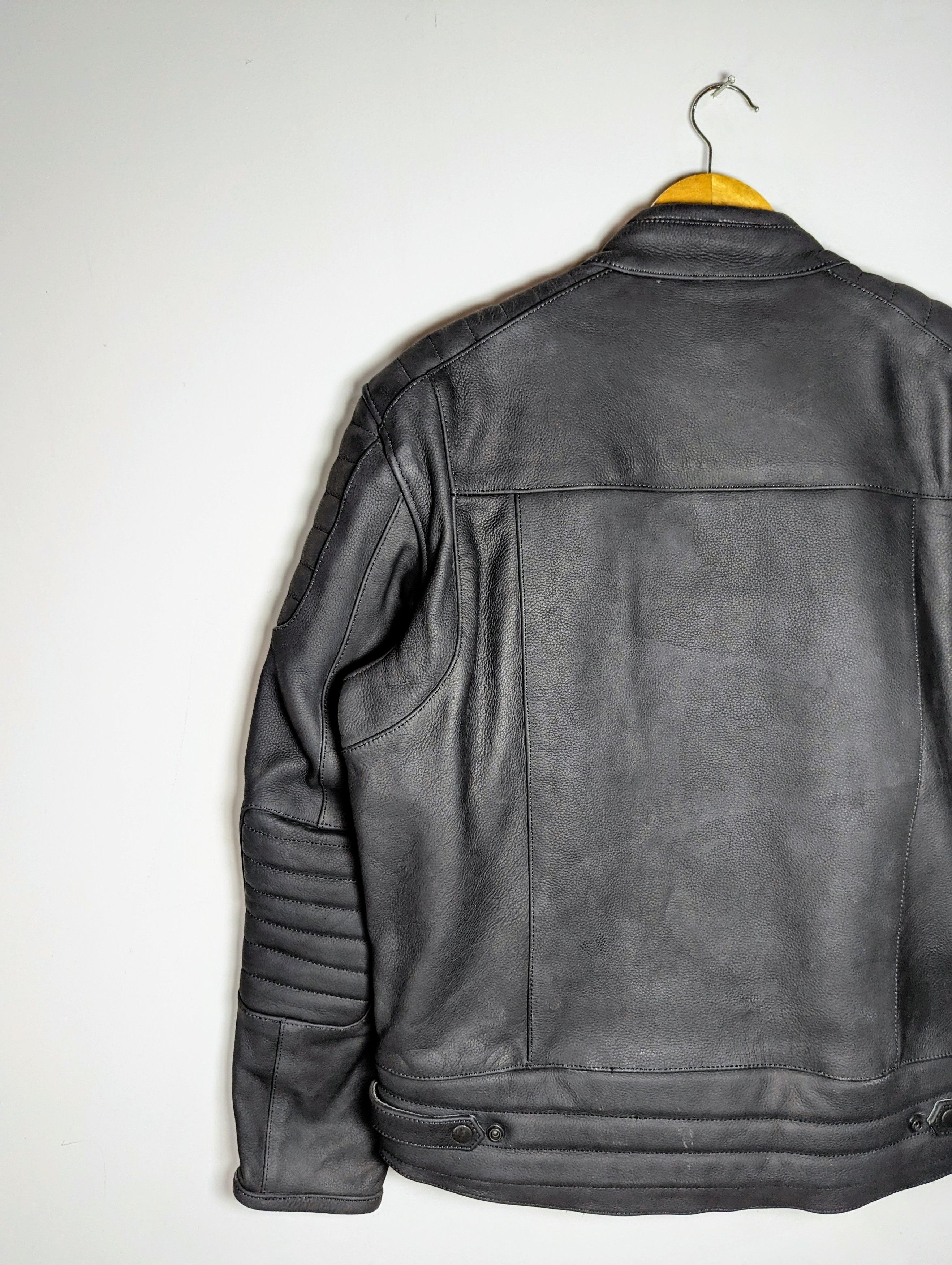 Genuine Leather MEN MATT BLACK LEATHER JACKET BIKER STREETWEAR Size US M / EU 48-50 / 2 - 6 Thumbnail