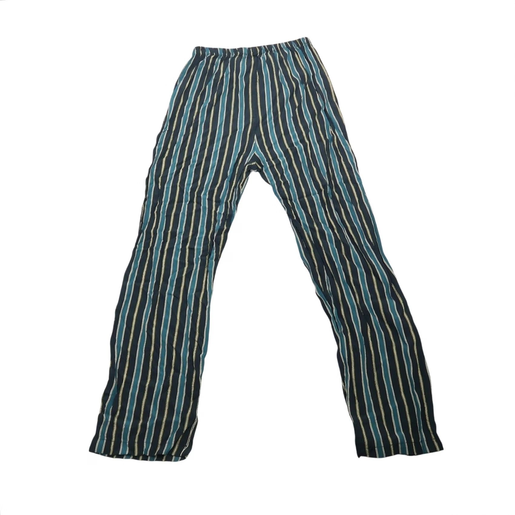 Brandy Melville VINTAGE Brandy Melville Pants Women S Black Striped Pull-on Ankle Skinny Viscose Bohemian Modern Casual Size 28" / US 6 / IT 42 - 3 Thumbnail