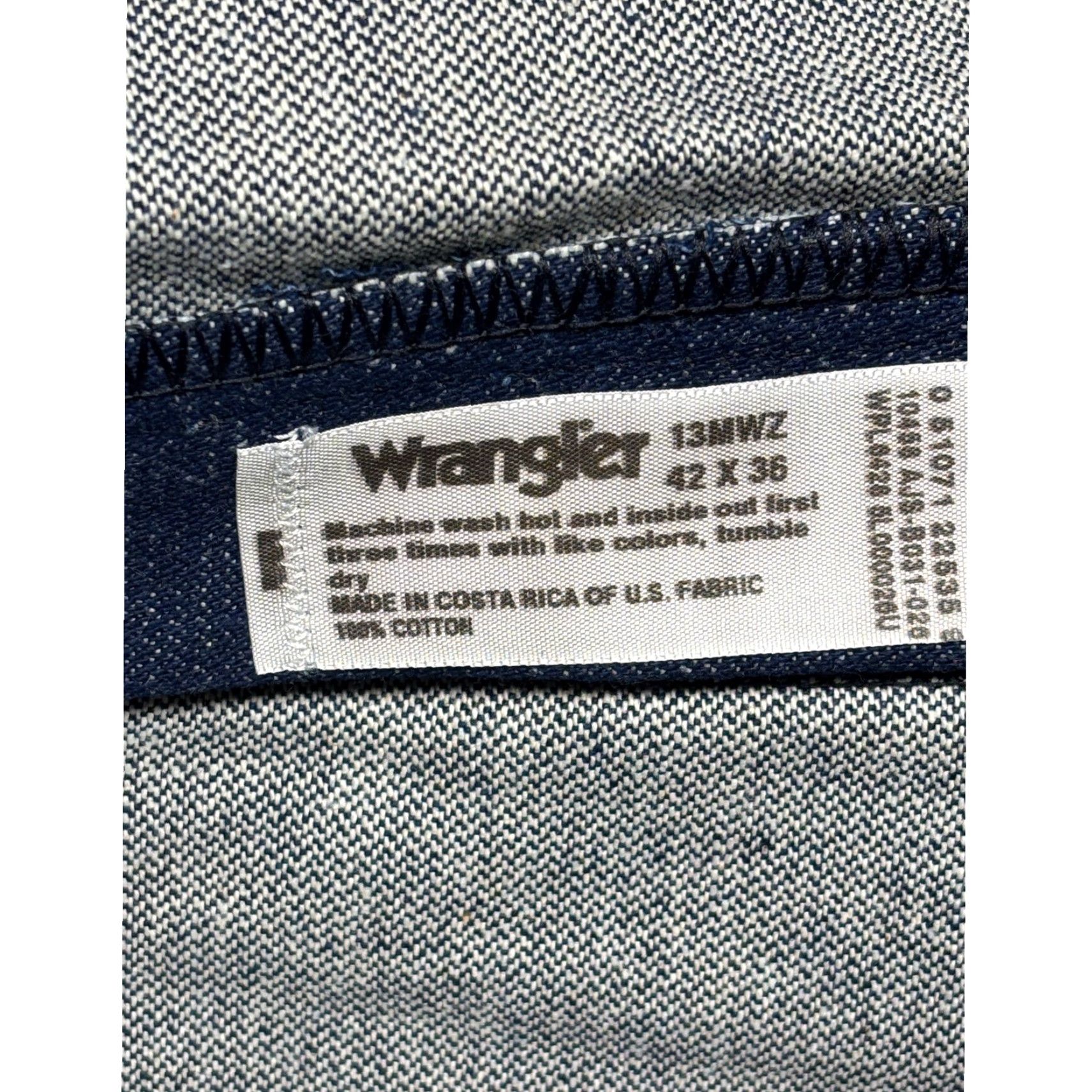 Wrangler VINTAGE Wrangler Cowboy Cut Competition Jeans Dark Wash 42x36 Mens Jeans Bootcut Heavyweight Denim 42 36 Blue Wrangler Cowboy Cut Size US 42 / EU 58 - 5 Thumbnail