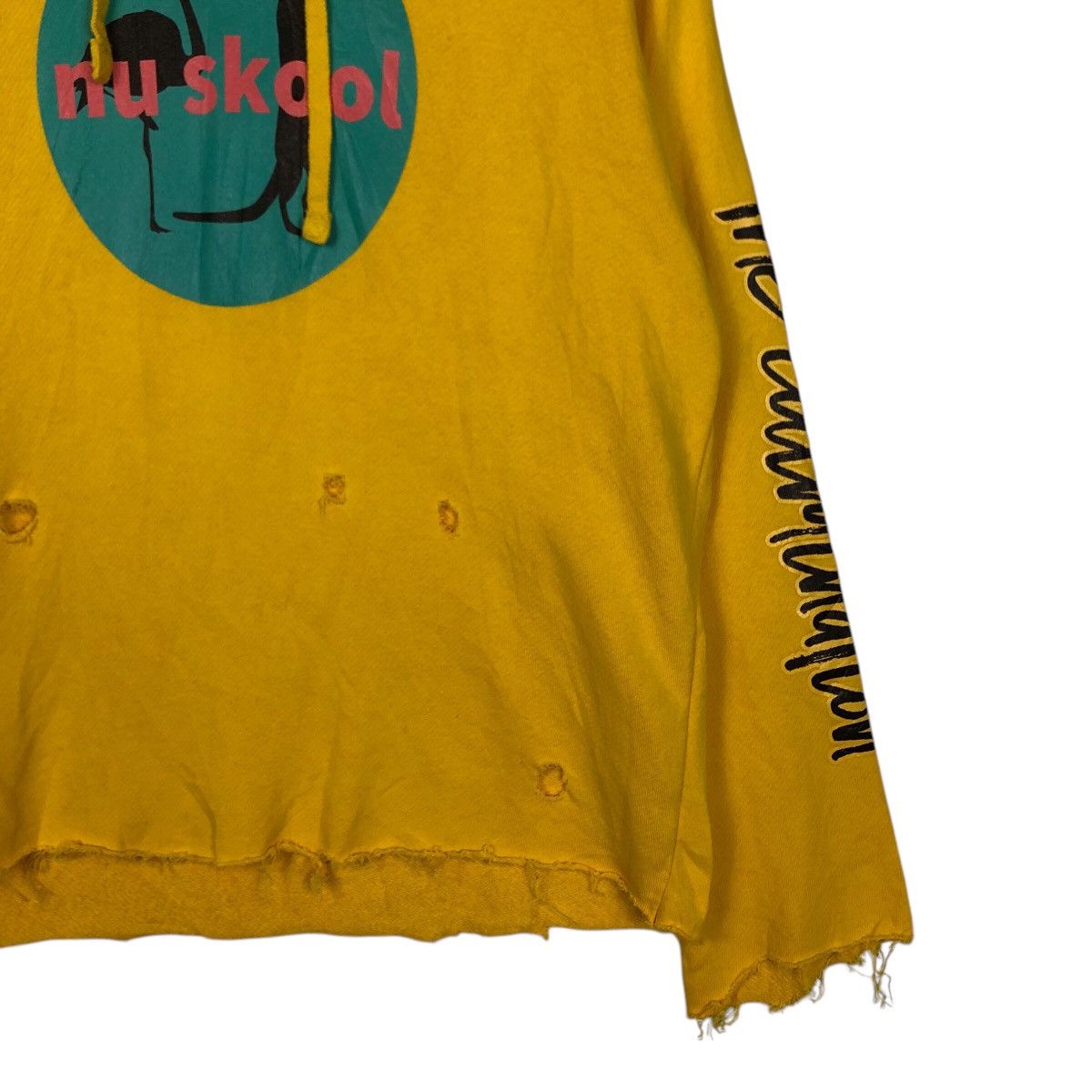 Japanese Brand 📌Distressed Design Rich Yellow Hoodie Sweatshirt Nu Skool Size US L / EU 52-54 / 3 - 6 Thumbnail
