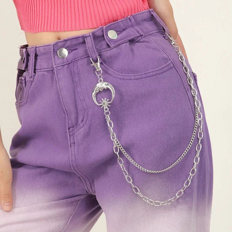 Jewelry Goth Double-Layered Wallet Waist Pants Key Chain Size ONE SIZE - 2 Thumbnail