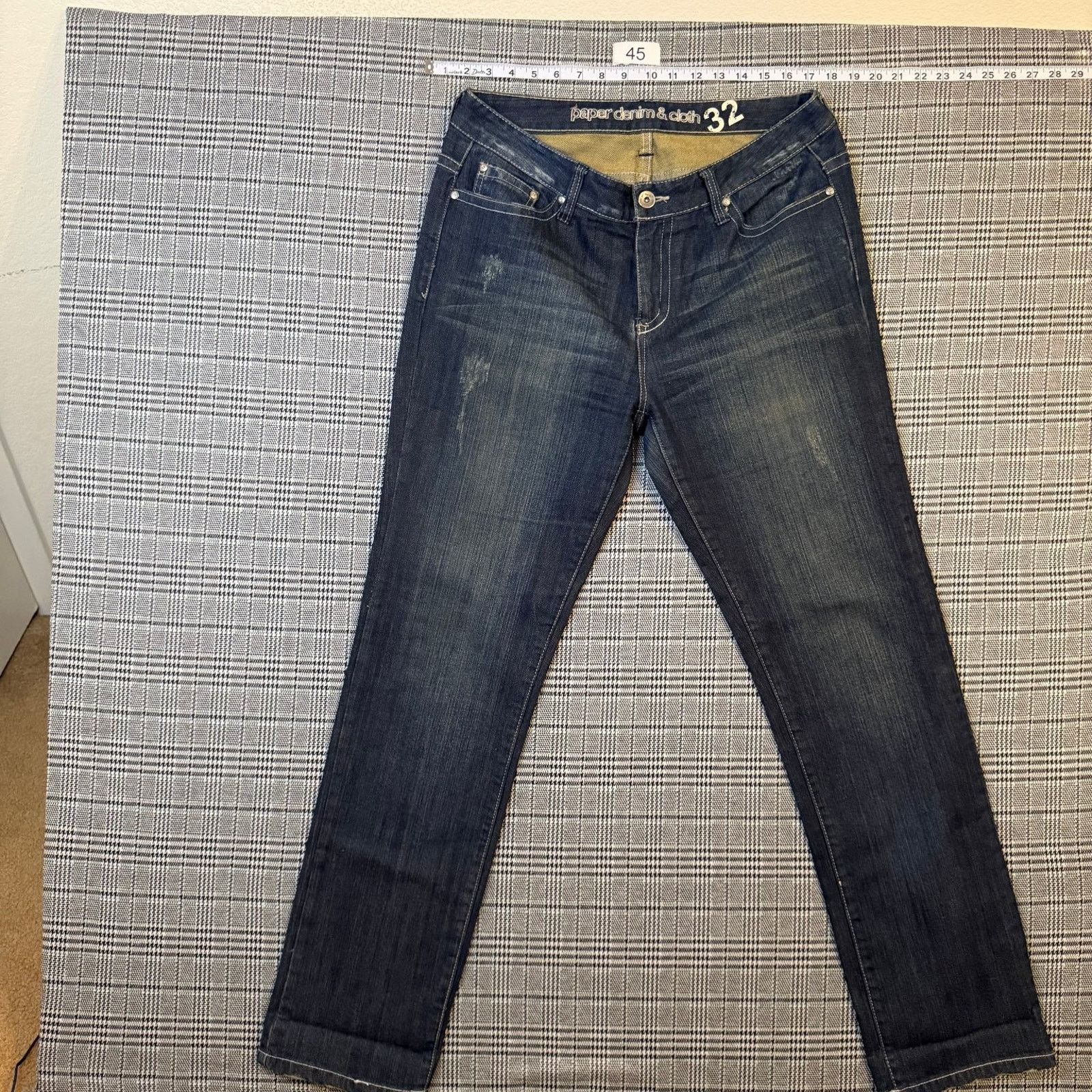 Paper Denim & Cloth Paper Denim & Cloth Men's Jeans Dark Denim Straight 32x30 Size US 32 / EU 48 - 2 Thumbnail