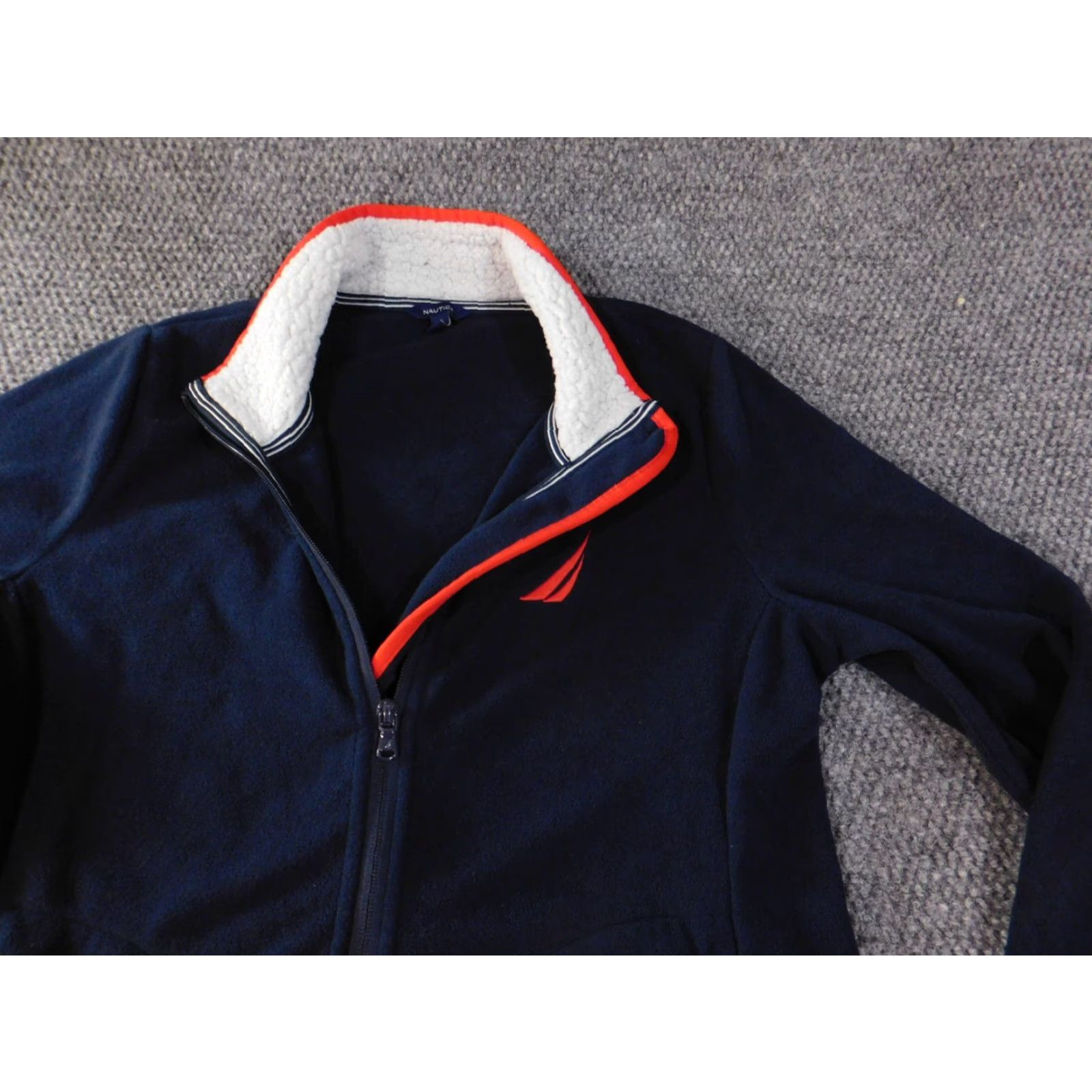 Nautica Nautica Womens Sweater Medium Blue zip retro classic quilted Size M / US 6-8 / IT 42-44 - 4 Thumbnail