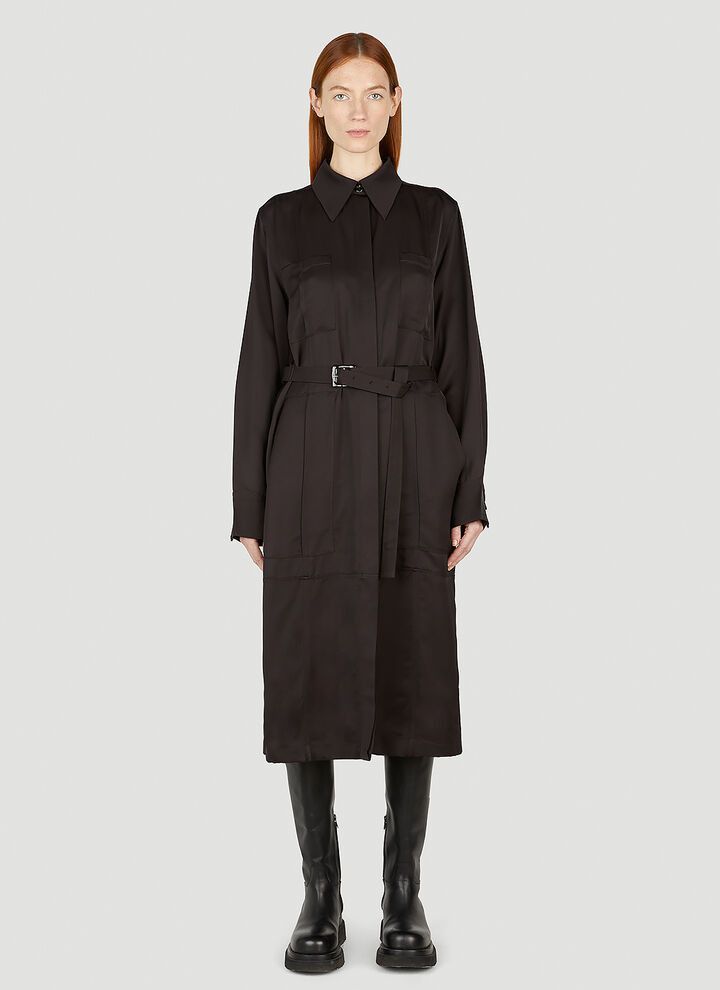 Jil Sander o1y0925 Midi Dress in Chocolate Brown Size S / US 4 / IT 40 - 1 Thumbnail