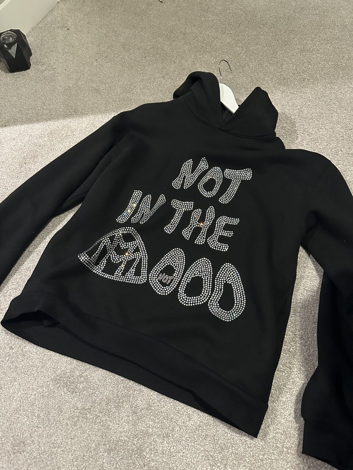 image of Mood Swings Bling Hoodie in Black, Men's (Size Large)