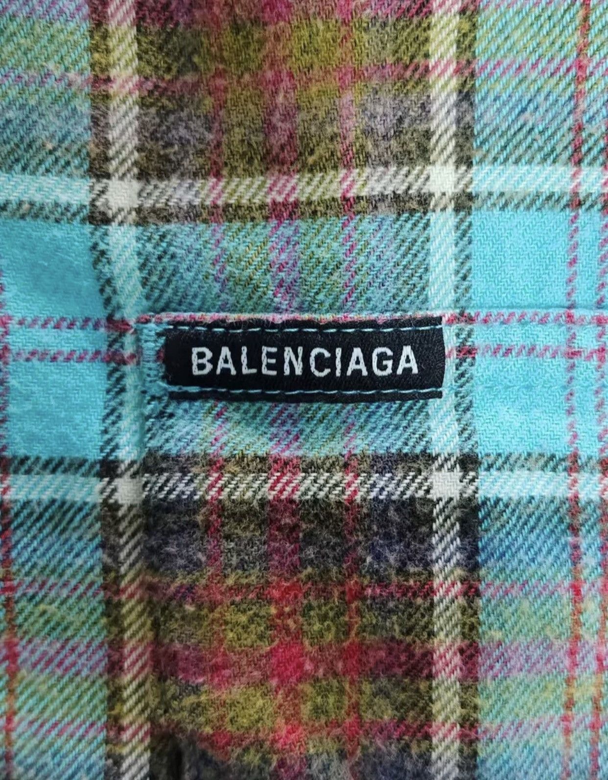 Balenciaga Balenciaga 22ss Flannel Rendered Old Gradient Hooded Jacket Size US S / EU 44-46 / 1 - 5 Thumbnail