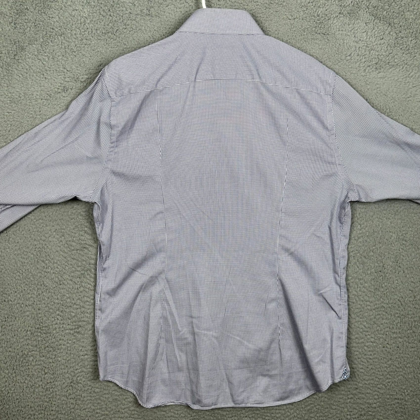 Robert Graham VINTAGE Robert Graham Shirt Mens 42 Button-Up Geometric Long Sleeve Purple White Tailored, Preppy, Business Mens Size US XL / EU 56 / 4 - 2 Thumbnail