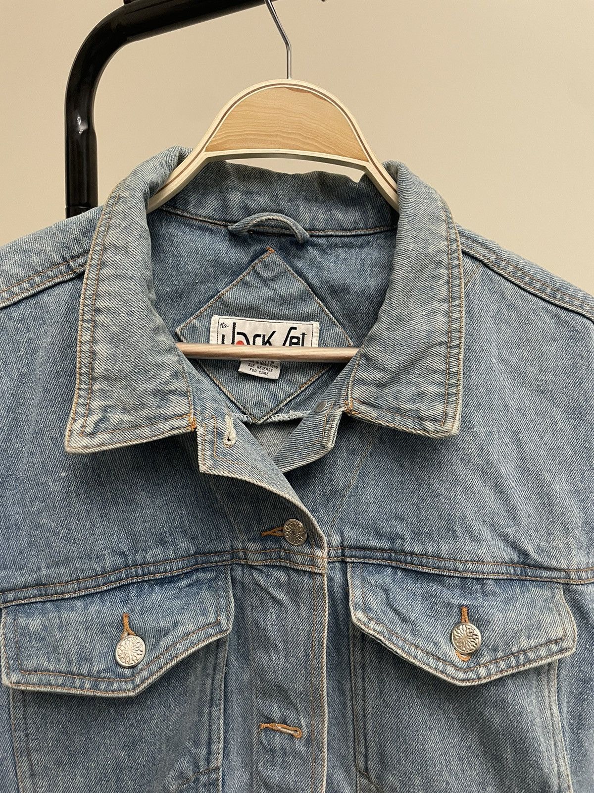 Wrangler Vintage 90s Blue Denim Trucker Jacket Mid Wash Levis Size US XL / EU 56 / 4 - 3 Thumbnail