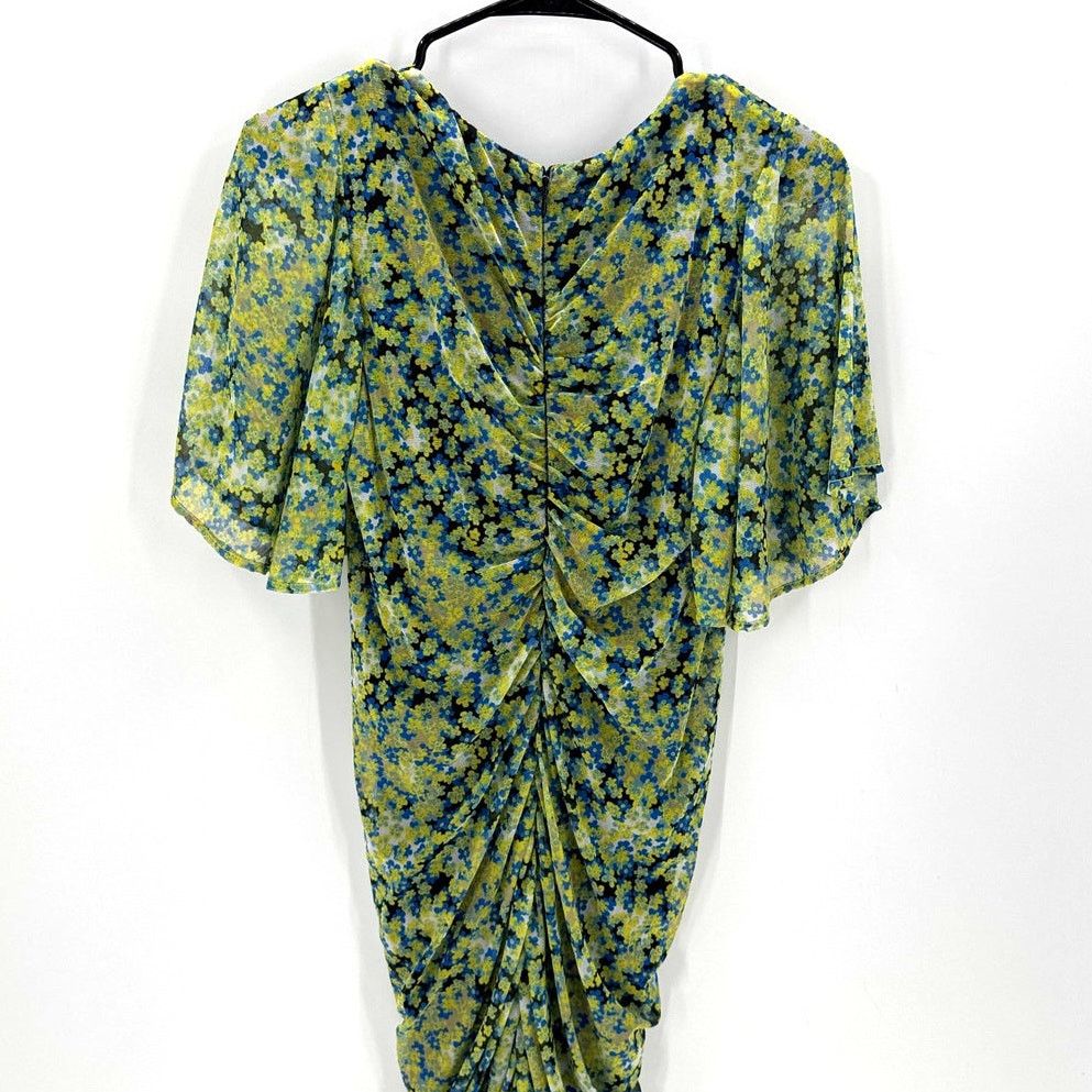 Other Saunders Collective floral mesh ruched midi dress size 10 Size L / US 10 / IT 46 - 10 Thumbnail