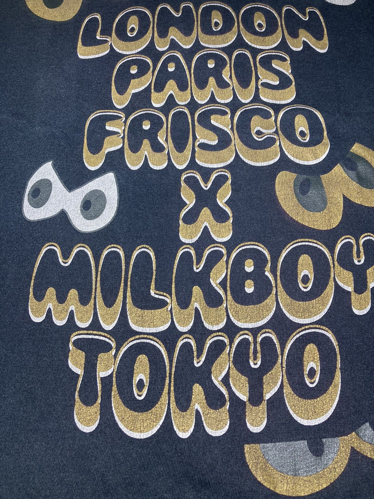 Japanese Brand 2006 Milkboy Cities Worldwide Eyes City Black Gold Glitter Size US S / EU 44-46 / 1 - 5 Thumbnail