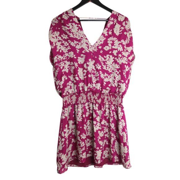 Ramy Brook Ramy Brook Silk Blouson Shift Mini Dress Smocked Waist Size S / US 4 / IT 40 - 1 Thumbnail
