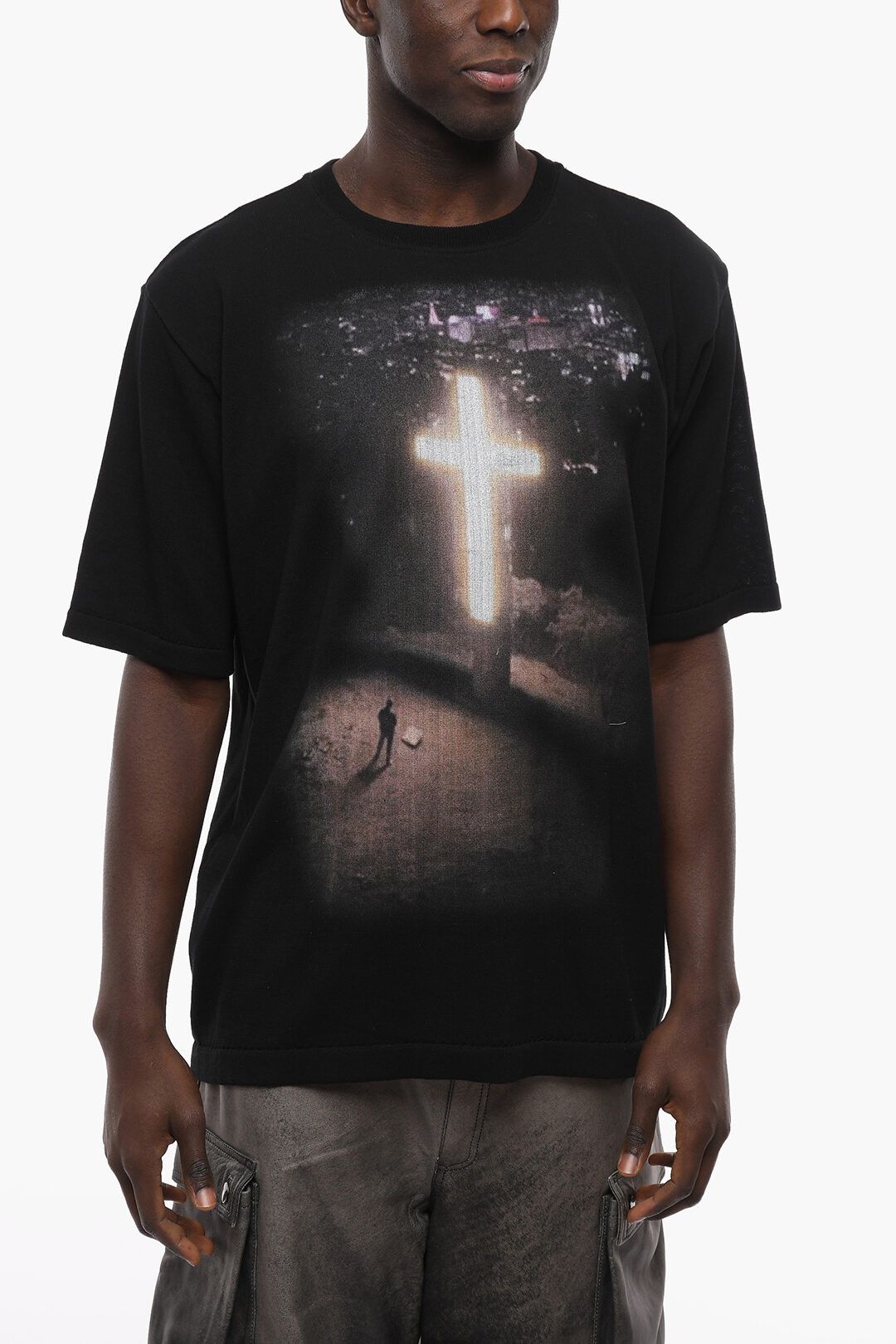 image of 1989 Studio Og1Mm1223 Crewneck T Shirt In Black, Men's (Size Medium)