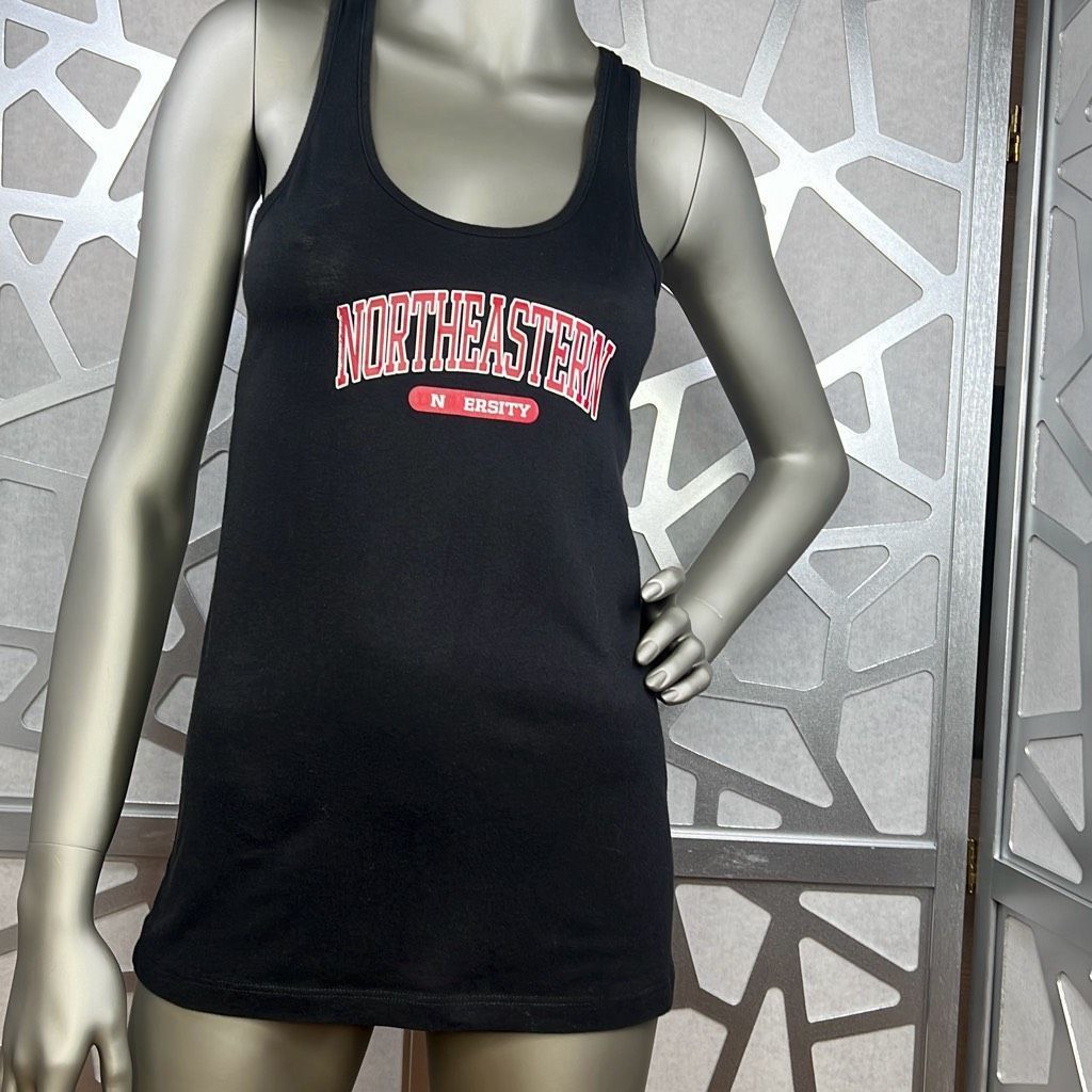 Other NEU Northeastern University Women’s Black Racerback Tank Top S District (307) Size S / US 4 / IT 40 - 1 Thumbnail