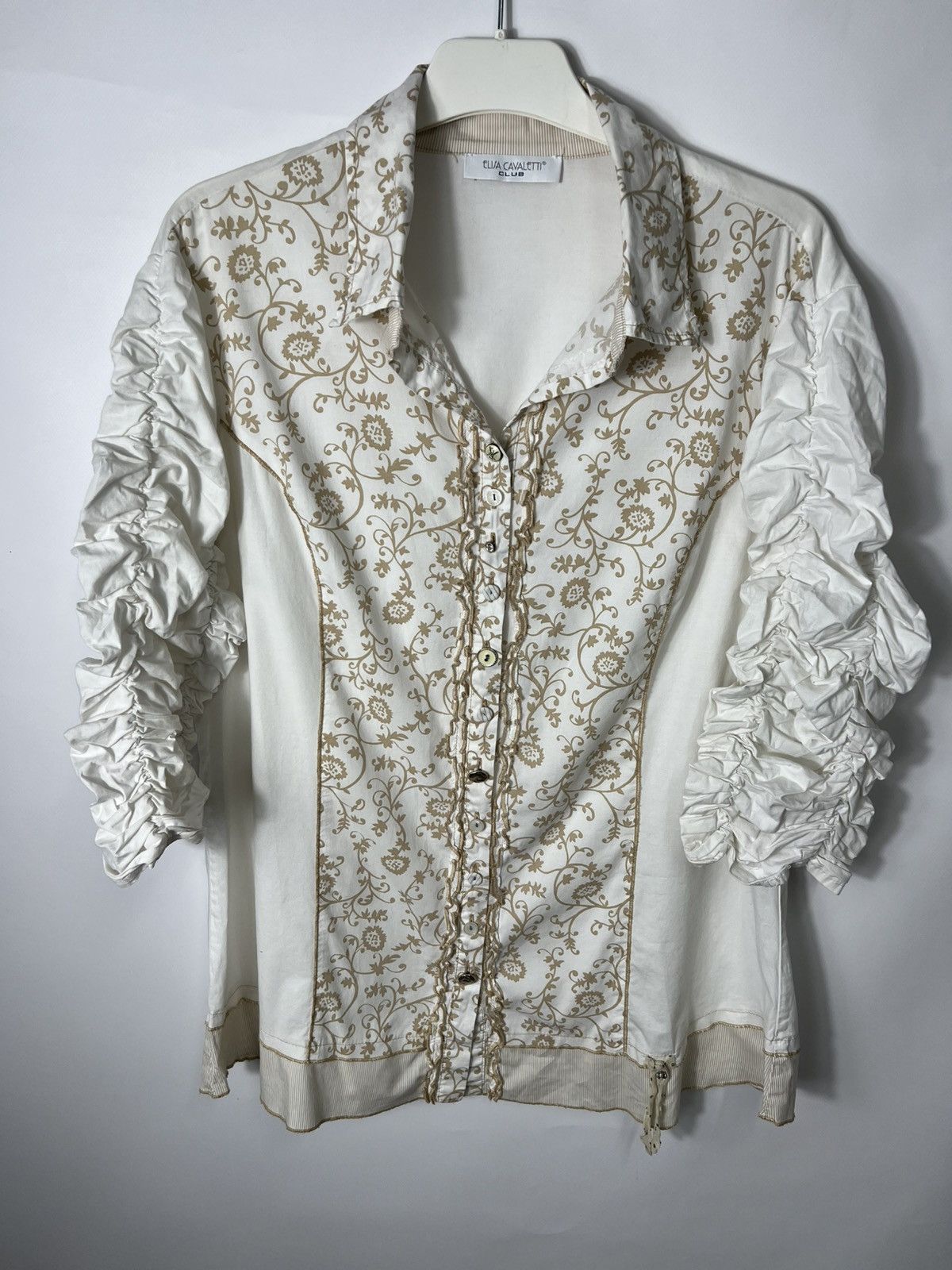 Elisa Cavaletti Vintage luxury Elisa Cavaletti Blouse with ruffled sleeves Size XXL / US 16-18 / IT 52-54 - 1 Thumbnail