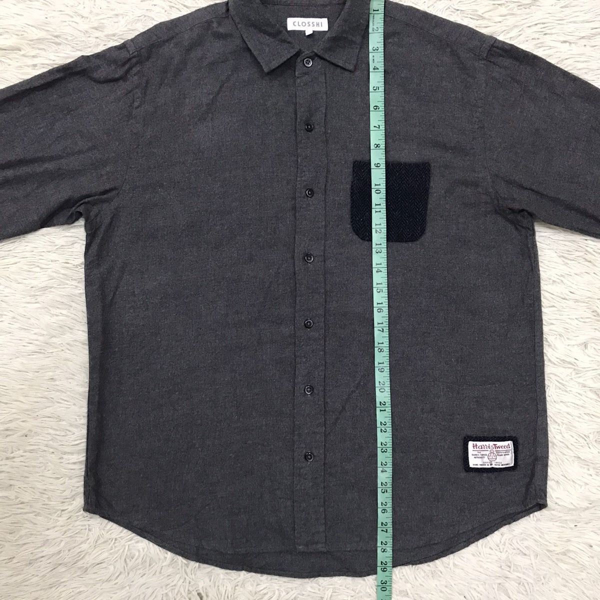 Harris Tweed VINTAGE CLOSSHI X HARRIS TWEED BUTTON UP SHIRT Size US L / EU 52-54 / 3 - 14 Thumbnail