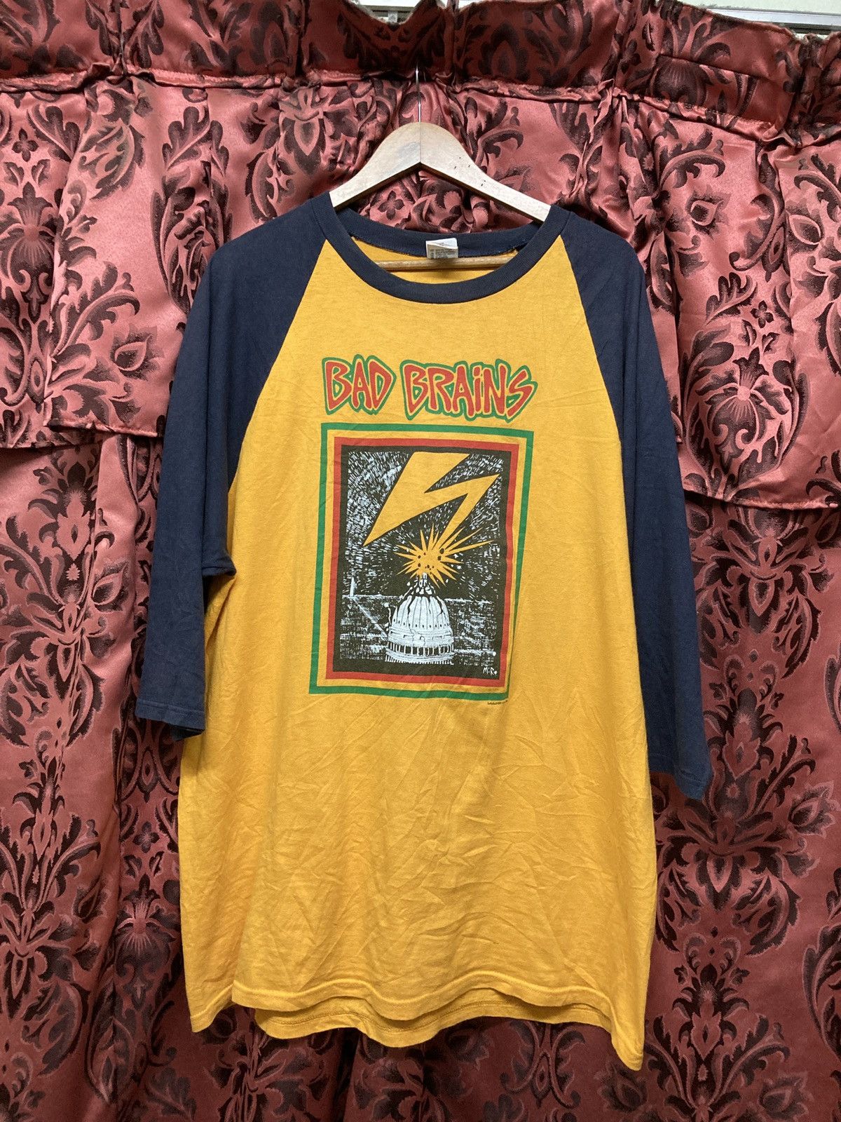 Band Tees × Vintage Vintage Bad Brains 3/4 tee Size US XL / EU 56 / 4 - 1 Thumbnail