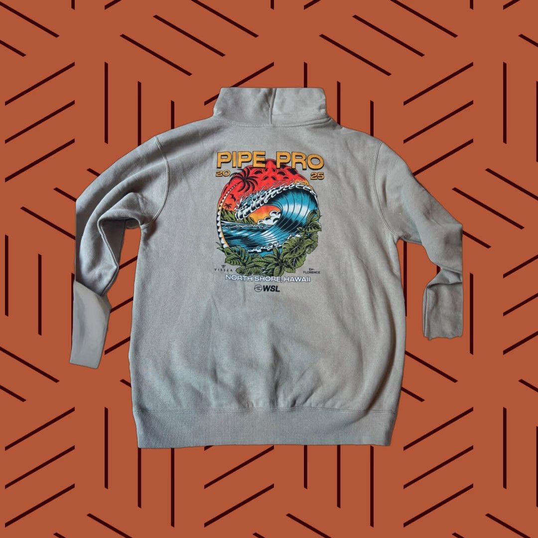 Vissla Vissla Hoodie Mens M Beige Graphic Print Logo Surfer Hooded Pullover All Seasons Beach Surf 2025 Pipe Pro WSL North Shore Hawaii New Size US M / EU 48-50 / 2 - 1 Thumbnail