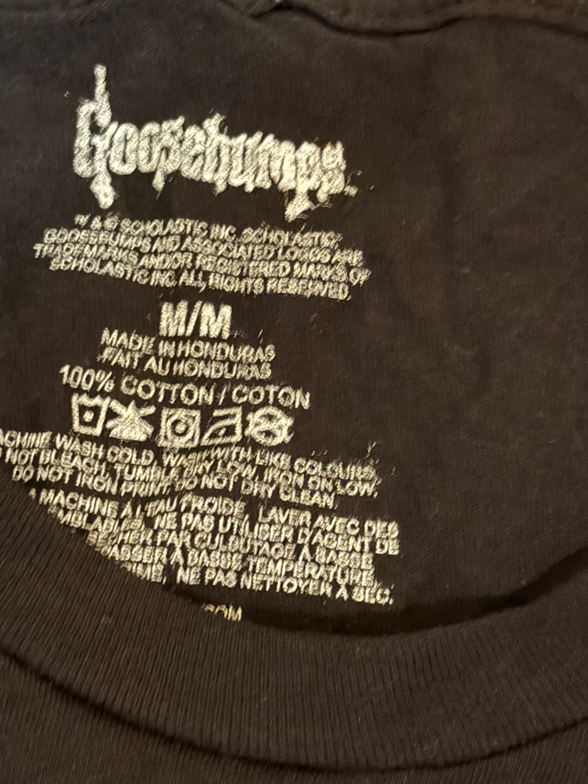 Vintage Goosebumps Welcome to HorrorLand T-Shirt Black RL Stine Size US M / EU 48-50 / 2 - 3 Thumbnail