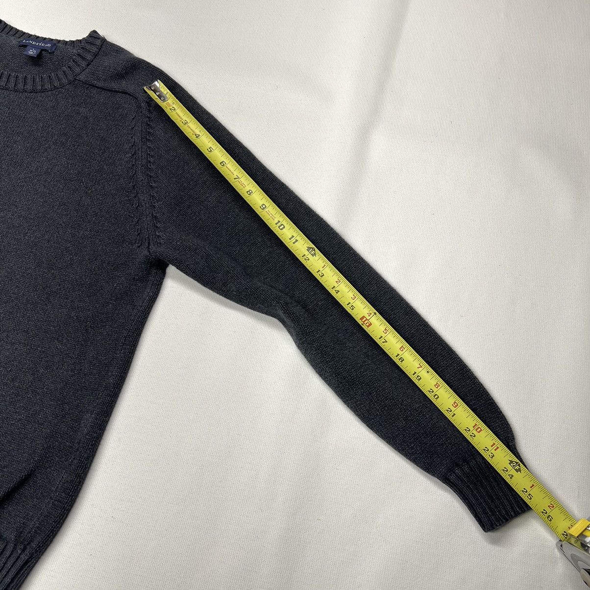 Lands' End × Vintage VTG Lands End Sweater Grey Heavy Pullover Knit Japan Made Size US L / EU 52-54 / 3 - 15 Thumbnail