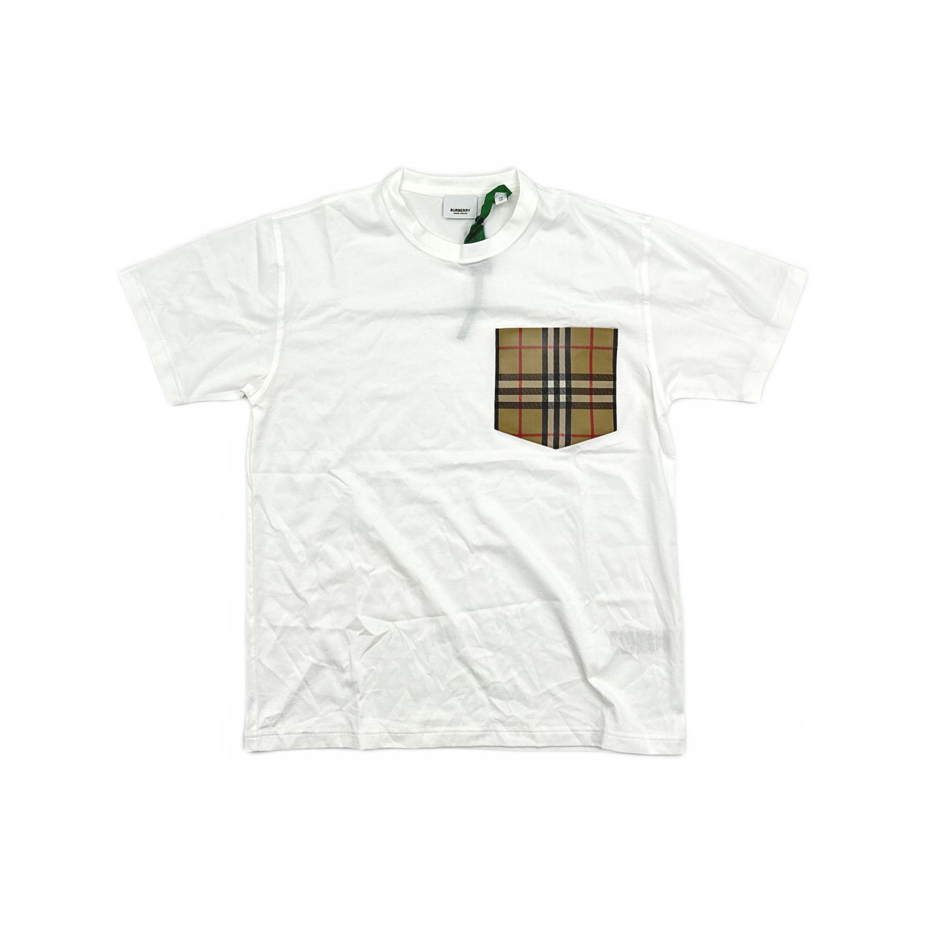 Burberry Burberry Check Pocket Cotton T-Shirt Size XS Size XS / US 0-2 / IT 36-38 - 1 Thumbnail