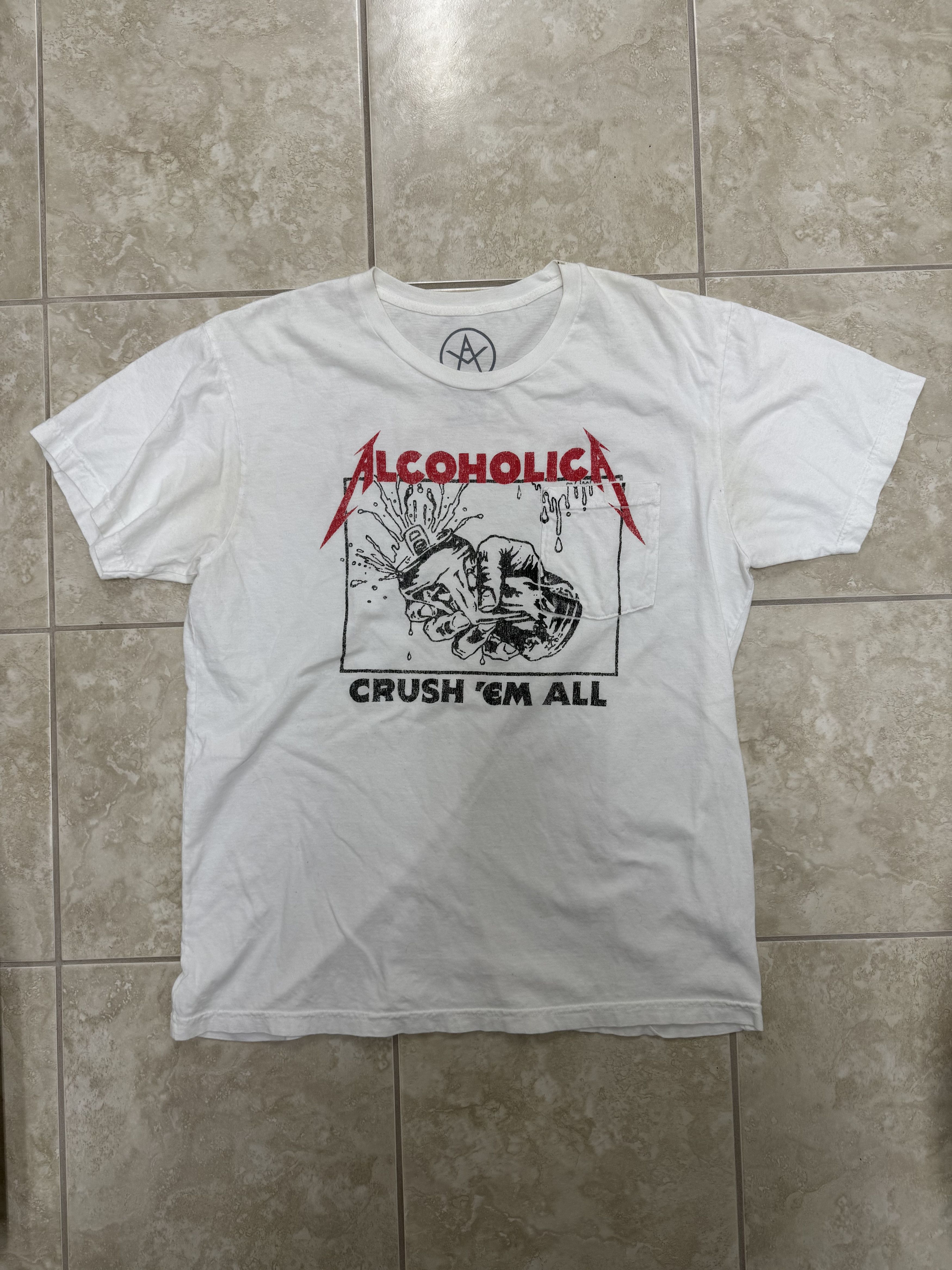 Local Authority Local Authority White Alcoholica Graphic Logo T-Shirt Size US M / EU 48-50 / 2 - 1 Thumbnail