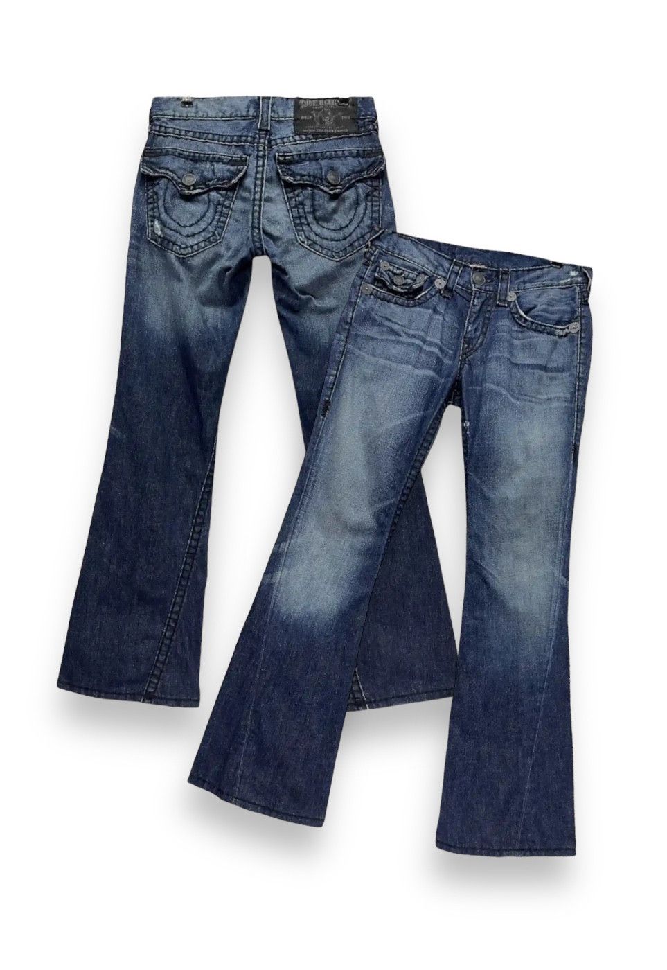 image of Dope Flaretrue Religion Joey Super T Big Stitch Indigo in Blue, Men's (Size 30)