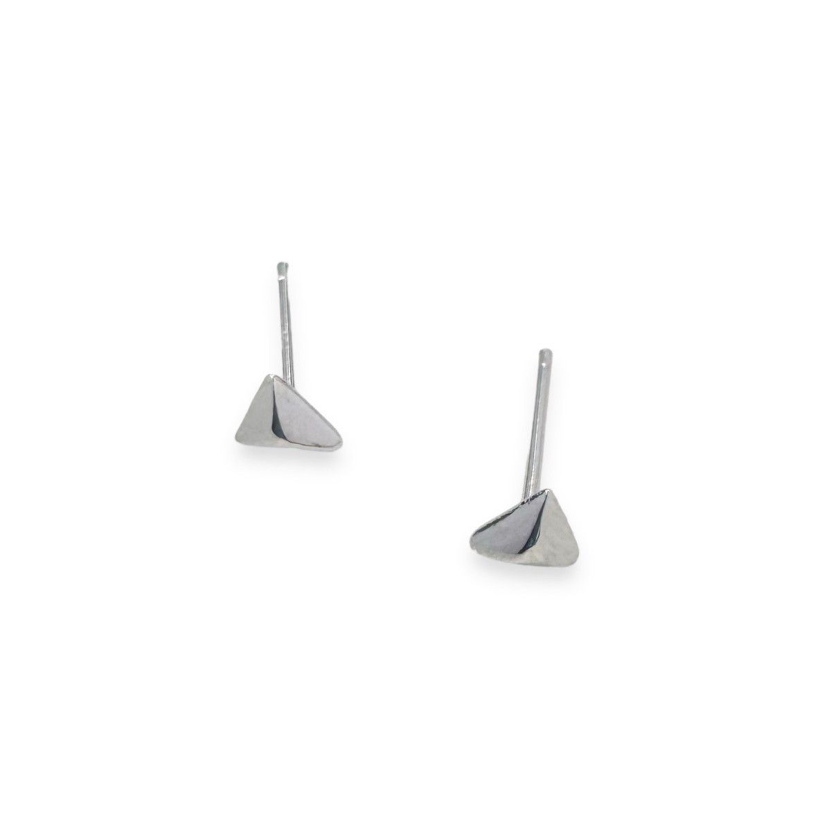 Designer Tiny Geometric Triangle Stud Earrings for Men Women Size ONE SIZE - 1 Thumbnail