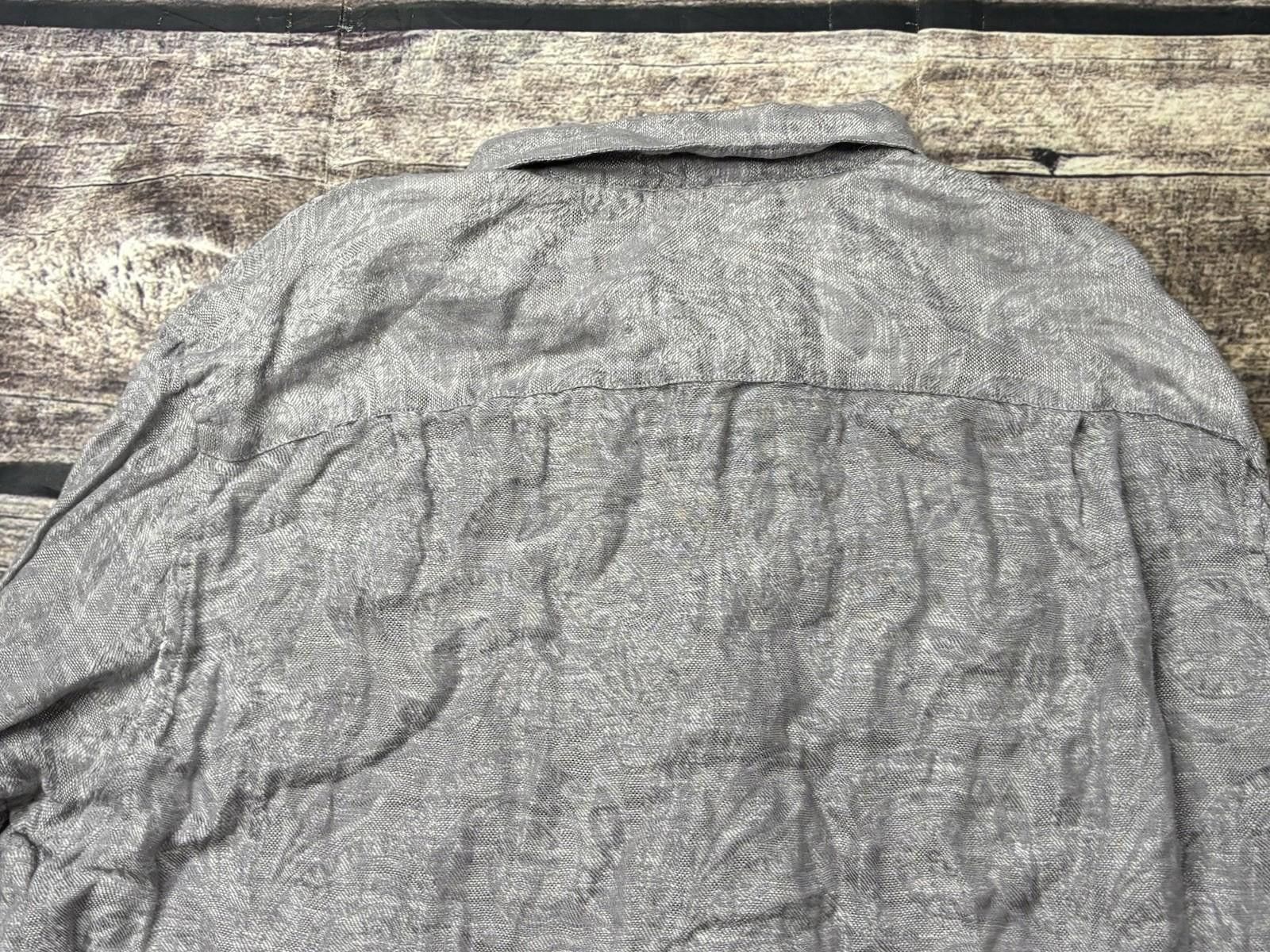 Tasso Elba Tasso Elba Shirt Mens 2XL Linen Geometric Gray Button Down Size US XXL / EU 58 / 5 - 6 Thumbnail