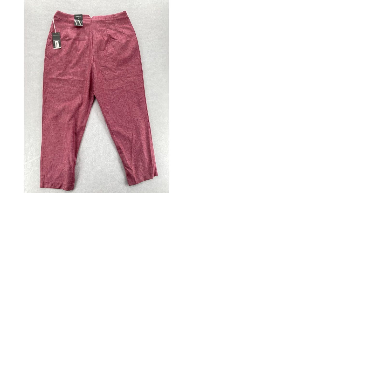 Worthington Worthington Dress Pant Women's 14 Straight Leg Crop Red Stretch Fabric High Rise Pants Size 36" / US 14 / IT 50 - 9 Thumbnail
