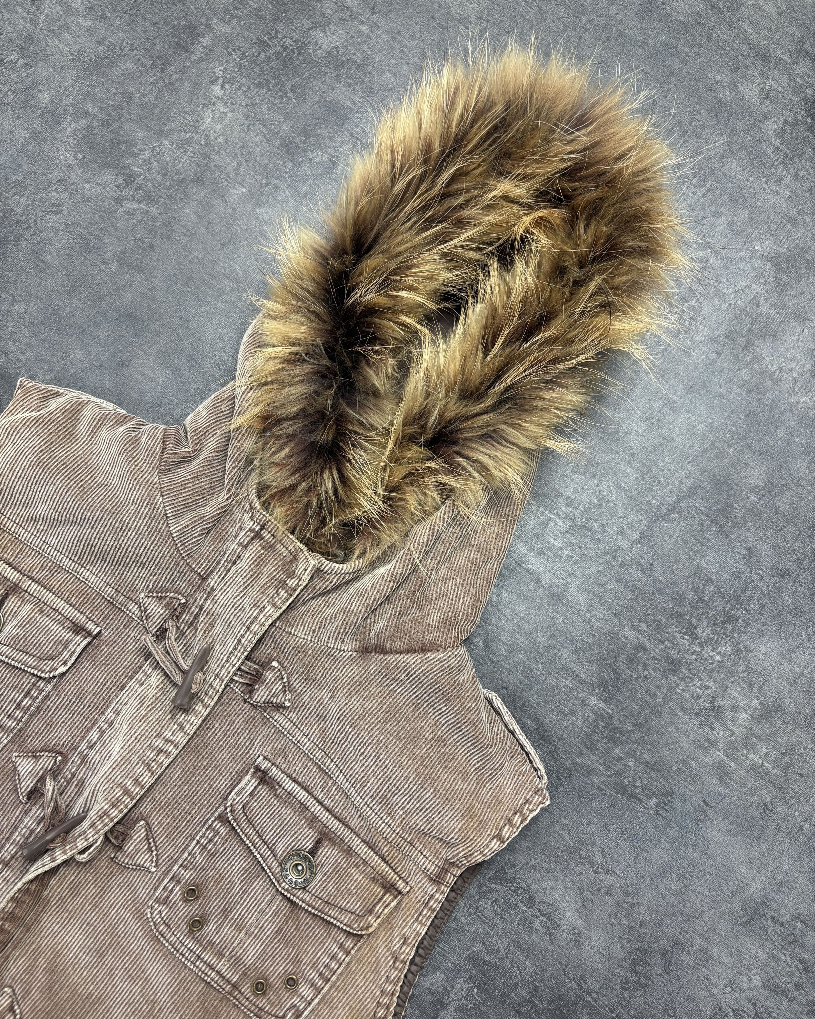 Hysteric Glamour × Undercover Archive Japanese-Style Fur Hood Vest. Size US M / EU 48-50 / 2 - 4 Thumbnail