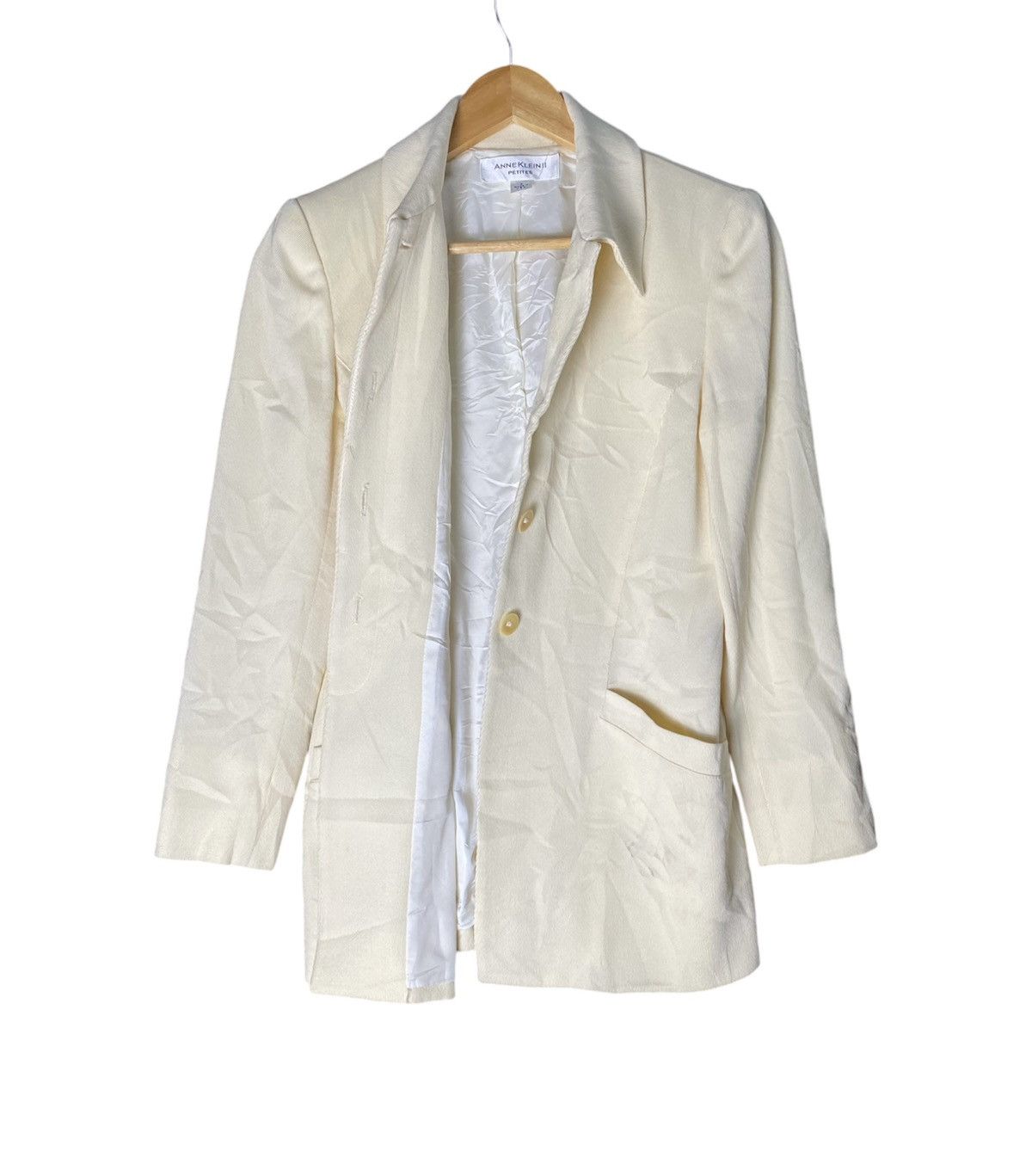 Anne Klein × Vintage Vintage Anne Klein II Petites Wool Down Jacket Size S / US 4 / IT 40 - 3 Thumbnail