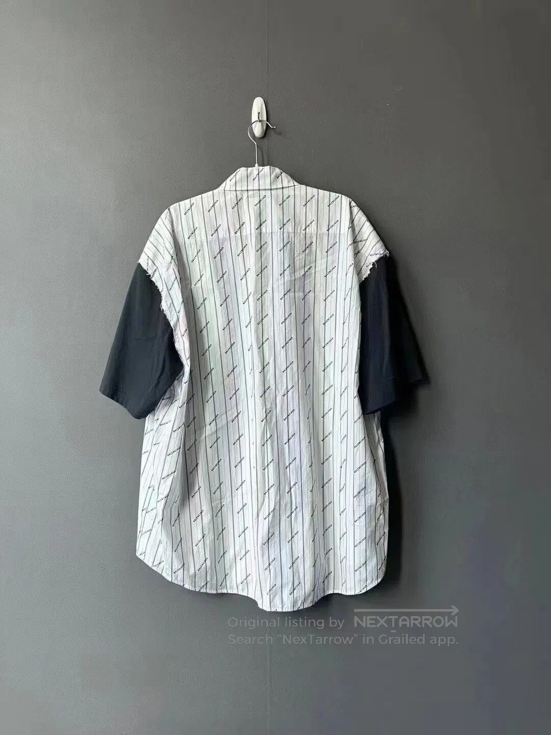 Balenciaga Balenciaga Two-in-One Barrage Print Short Sleeve Shirt| Size US XXS / EU 40 - 2 Thumbnail