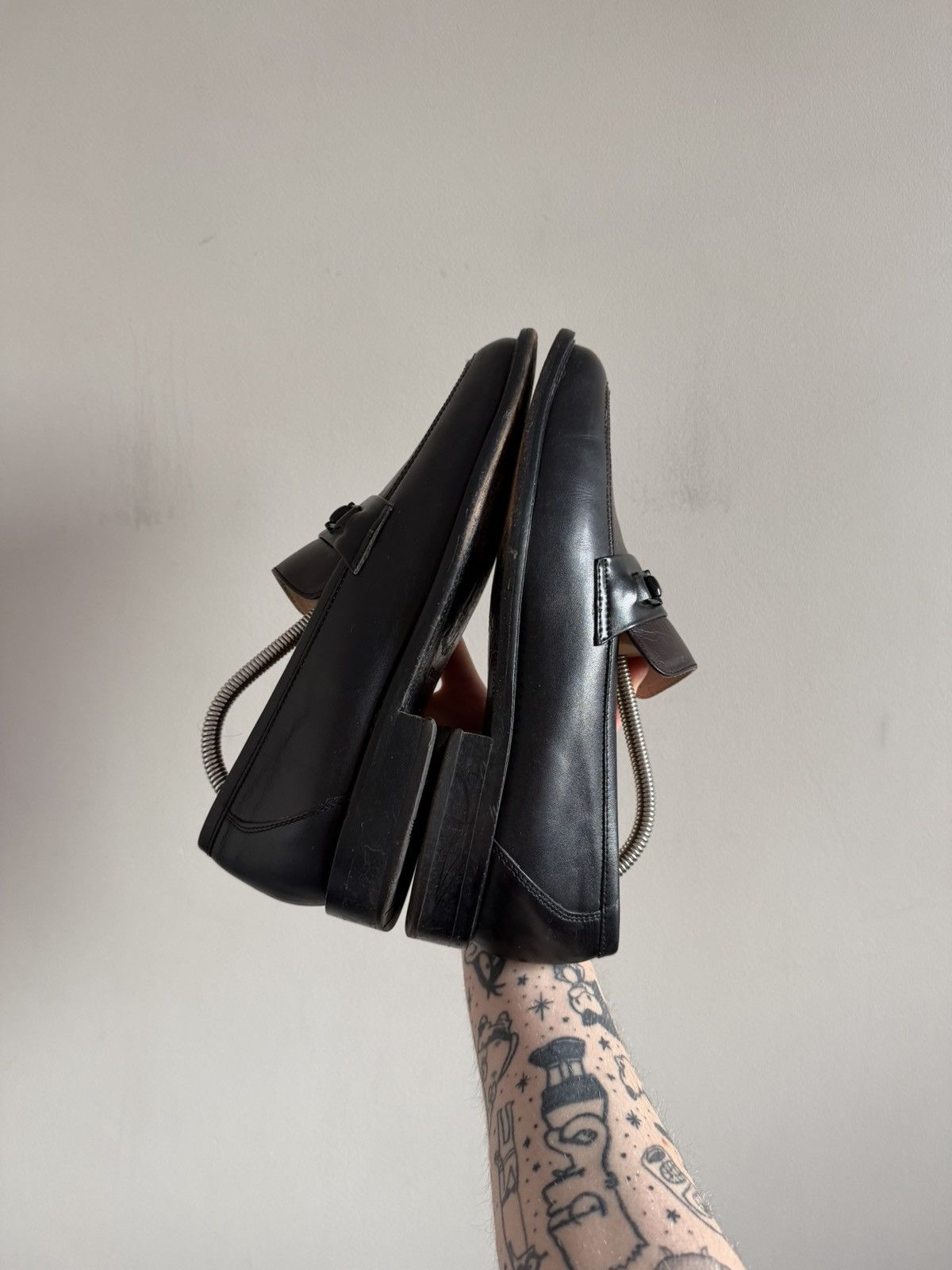 Vintage Handmade Leather Loafers Classic Black Size US 9 / EU 42 - 6 Thumbnail