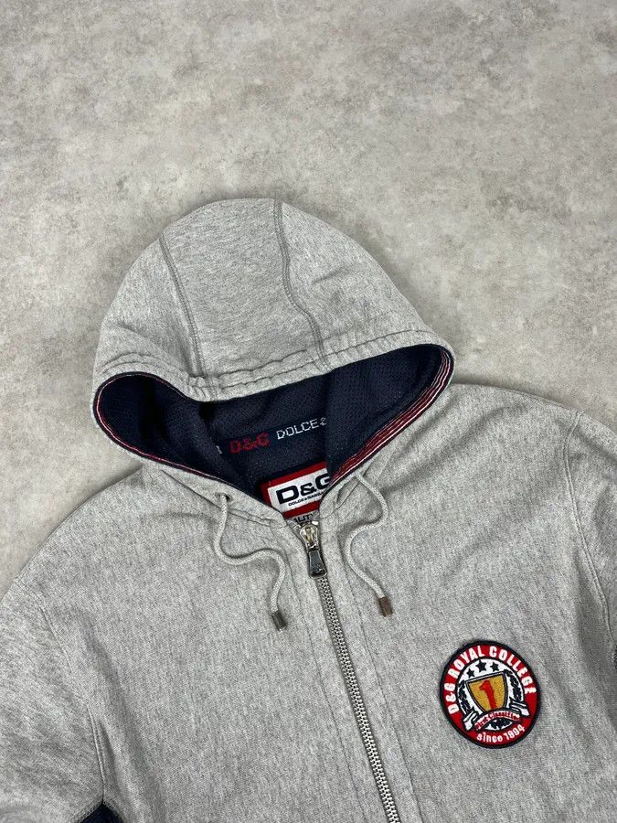 Dolce & Gabbana AW2007 Dolce & Gabbana Grey Royal College Zip-up Hoodie Size US M / EU 48-50 / 2 - 4 Thumbnail