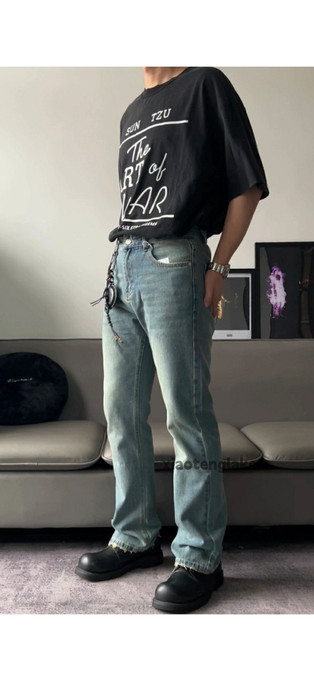 Jean × Vintage washed faded y2k skate yuppie flared cleanfit jeans Size US 32 / EU 48 - 1 Thumbnail