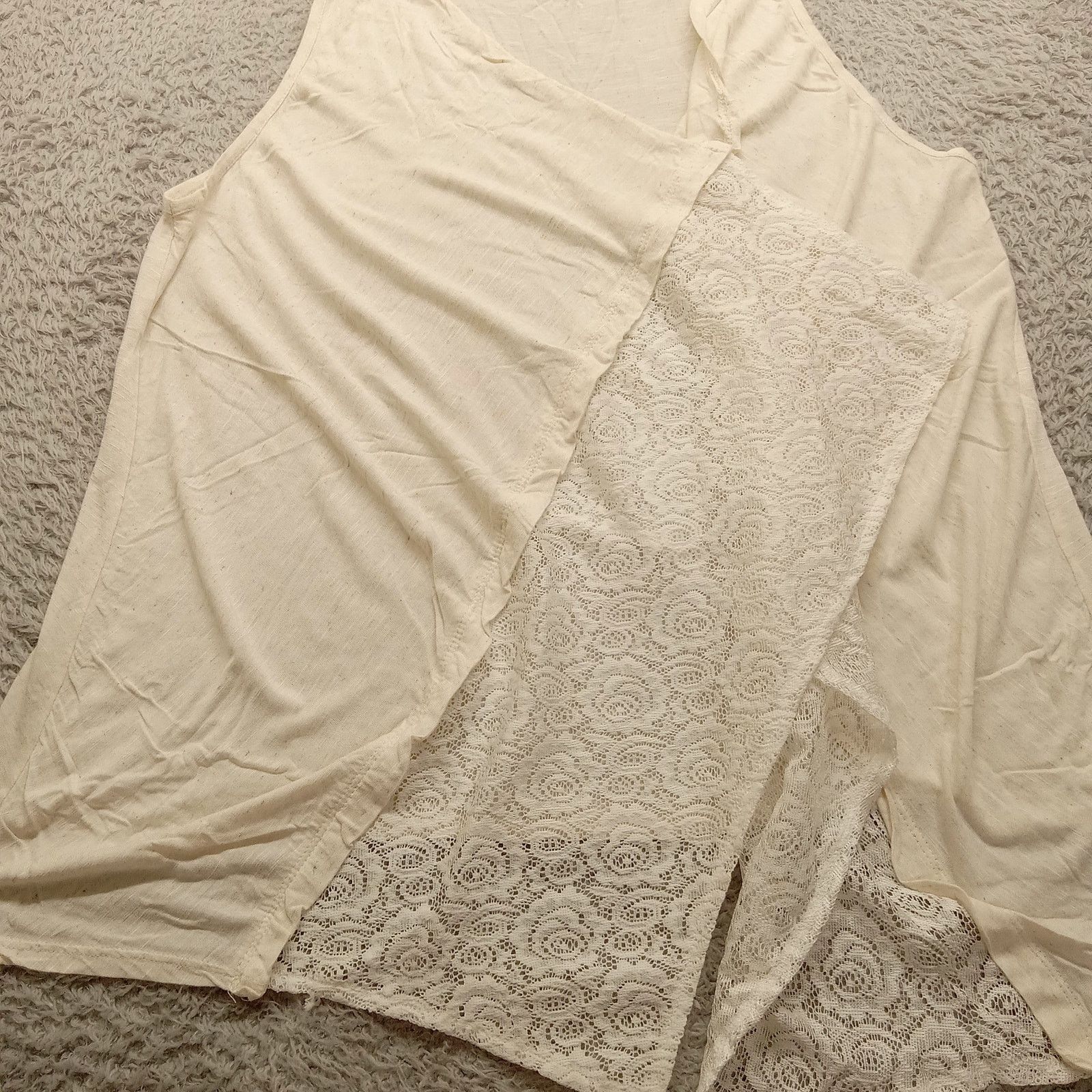 & Other Stories New Direction Vest Shrug XL Women's Beige Lace Rayon Size XL / US 12-14 / IT 48-50 - 2 Thumbnail