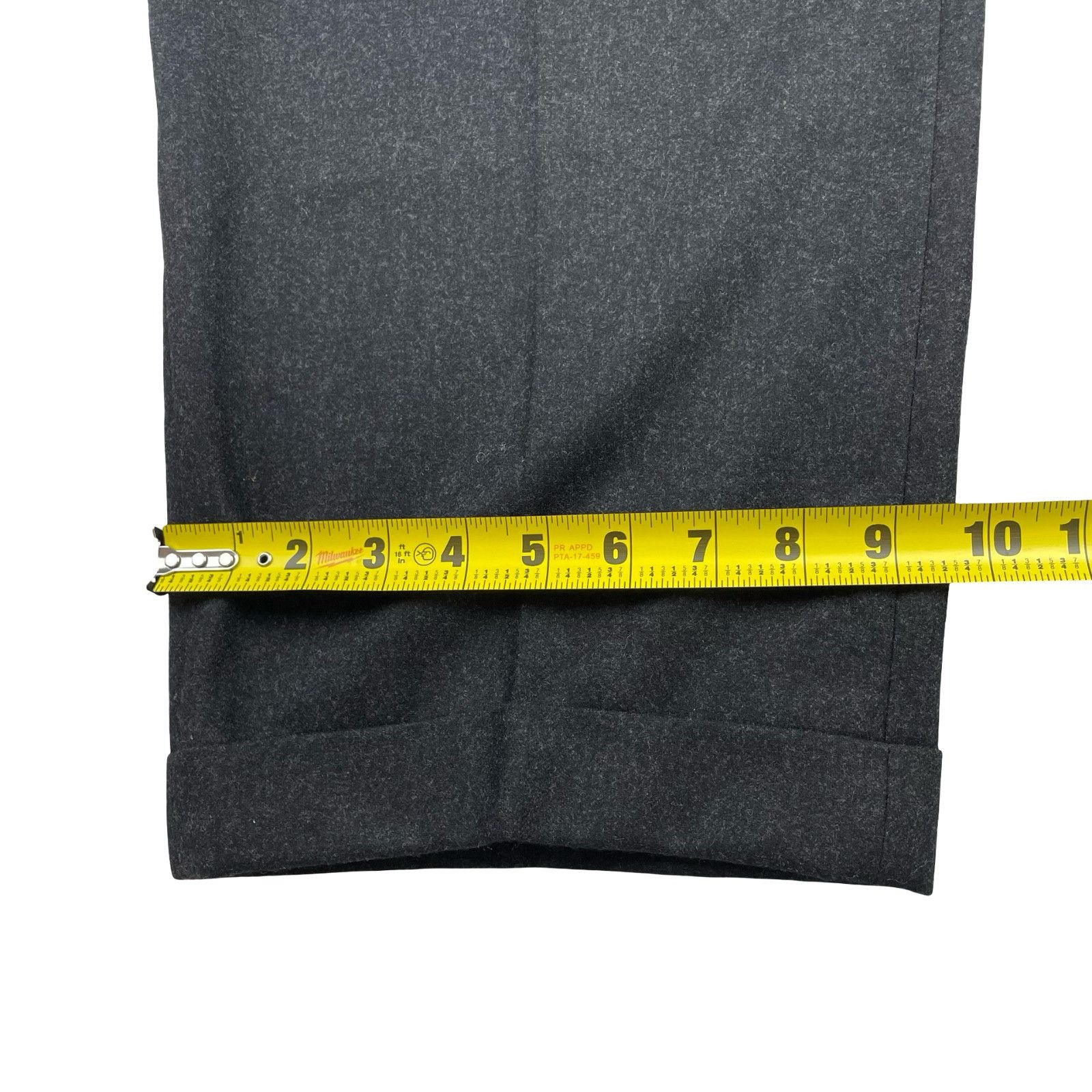 Samuelsohn Samuelsohn Men’s Flannel Wool 2-Button Suit Charcoal Gray • Size 42R - 18 Thumbnail