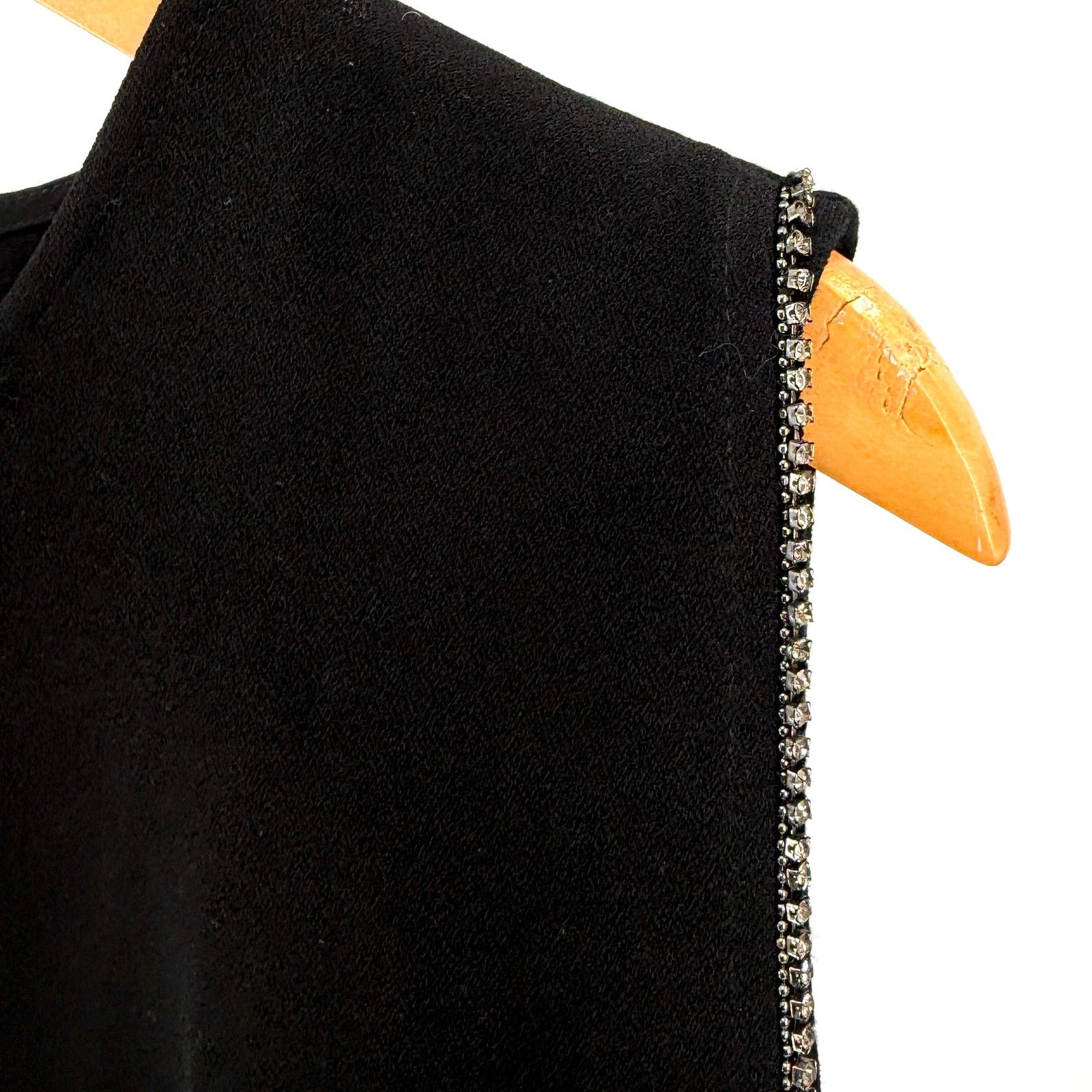 Chicos Black Minimalist Rhinestone Trim Cocktail Shift Dress Size XXL / US 16-18 / IT 52-54 - 2 Thumbnail