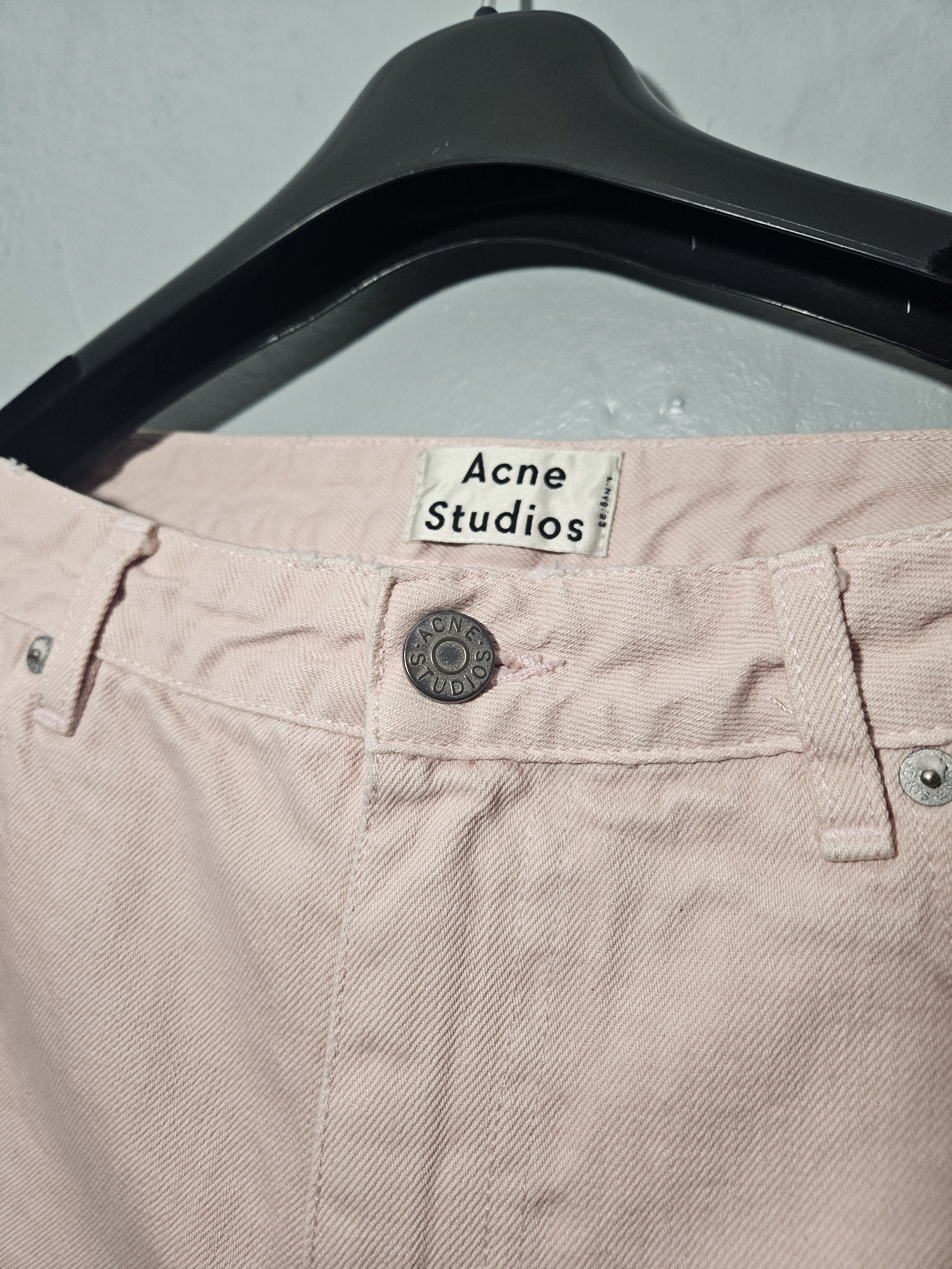 Acne Studios Pop Pink Trash Distressed Pink Denim Jeans Size US 34 / EU 50 - 2 Thumbnail